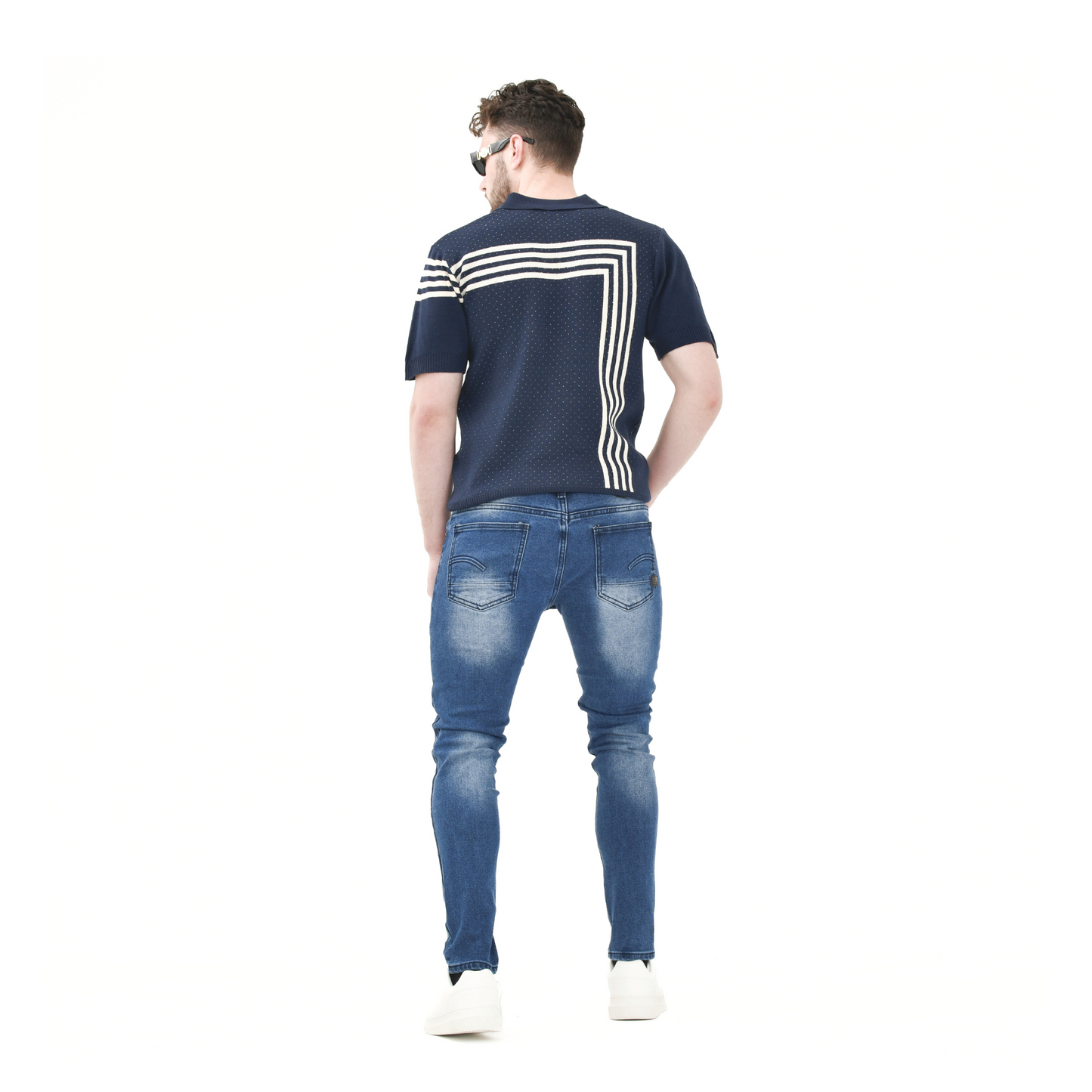 Ice Fade Distressed Skinny Denim