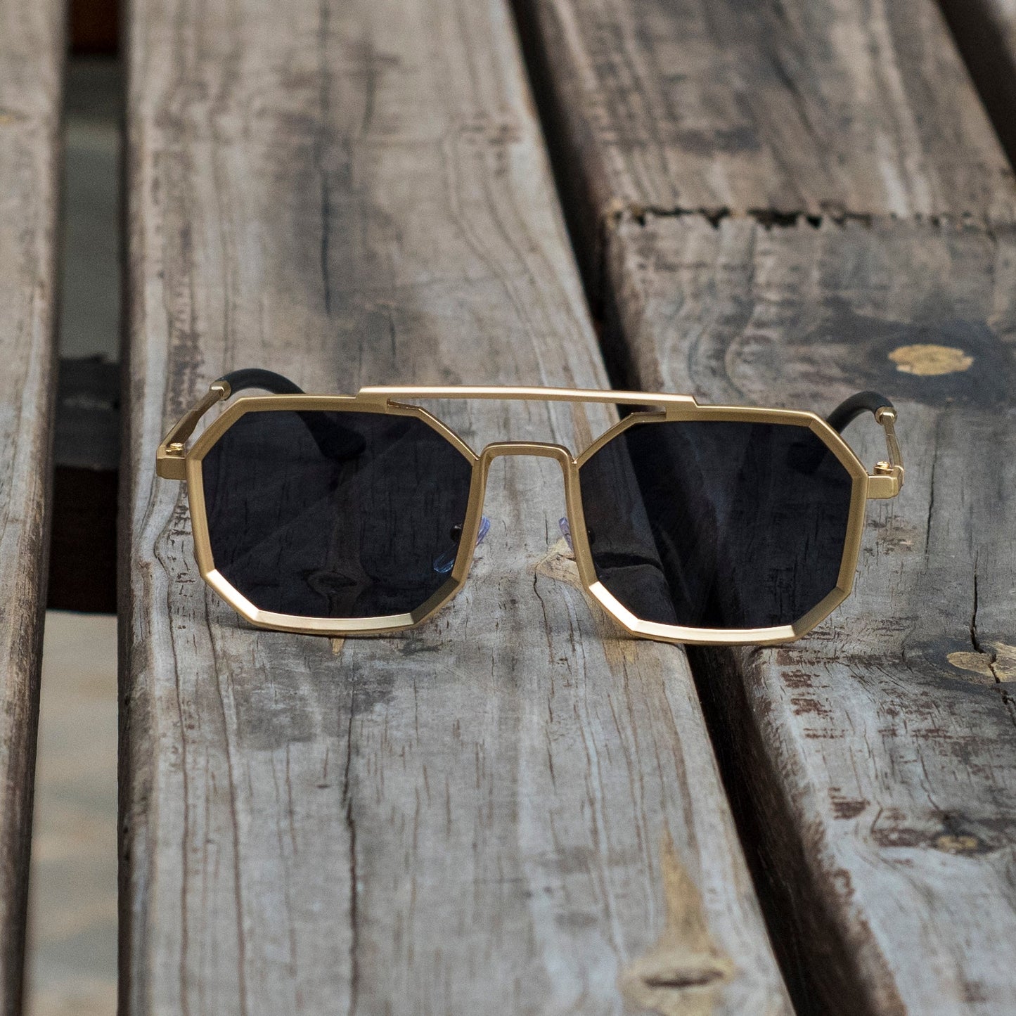 Unisex Fashion Solid Color Pc Polygon Sunglasses