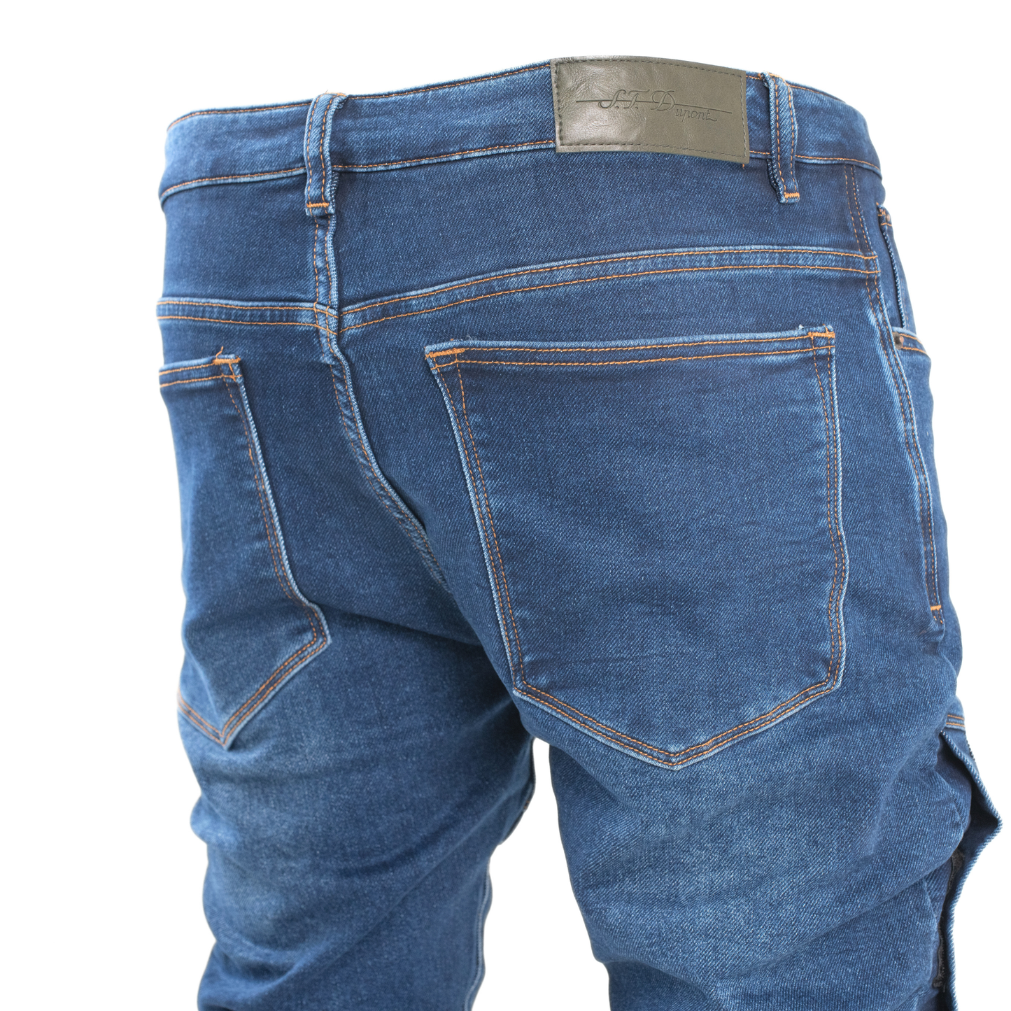 Blue Matrix Panel Skinny Denim