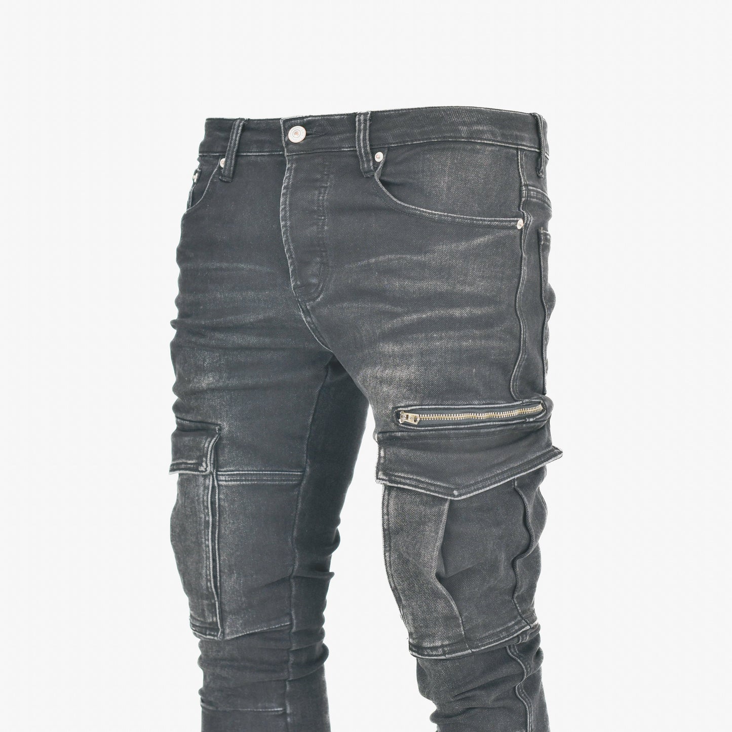 LANNIU Stacked Cargo Denim