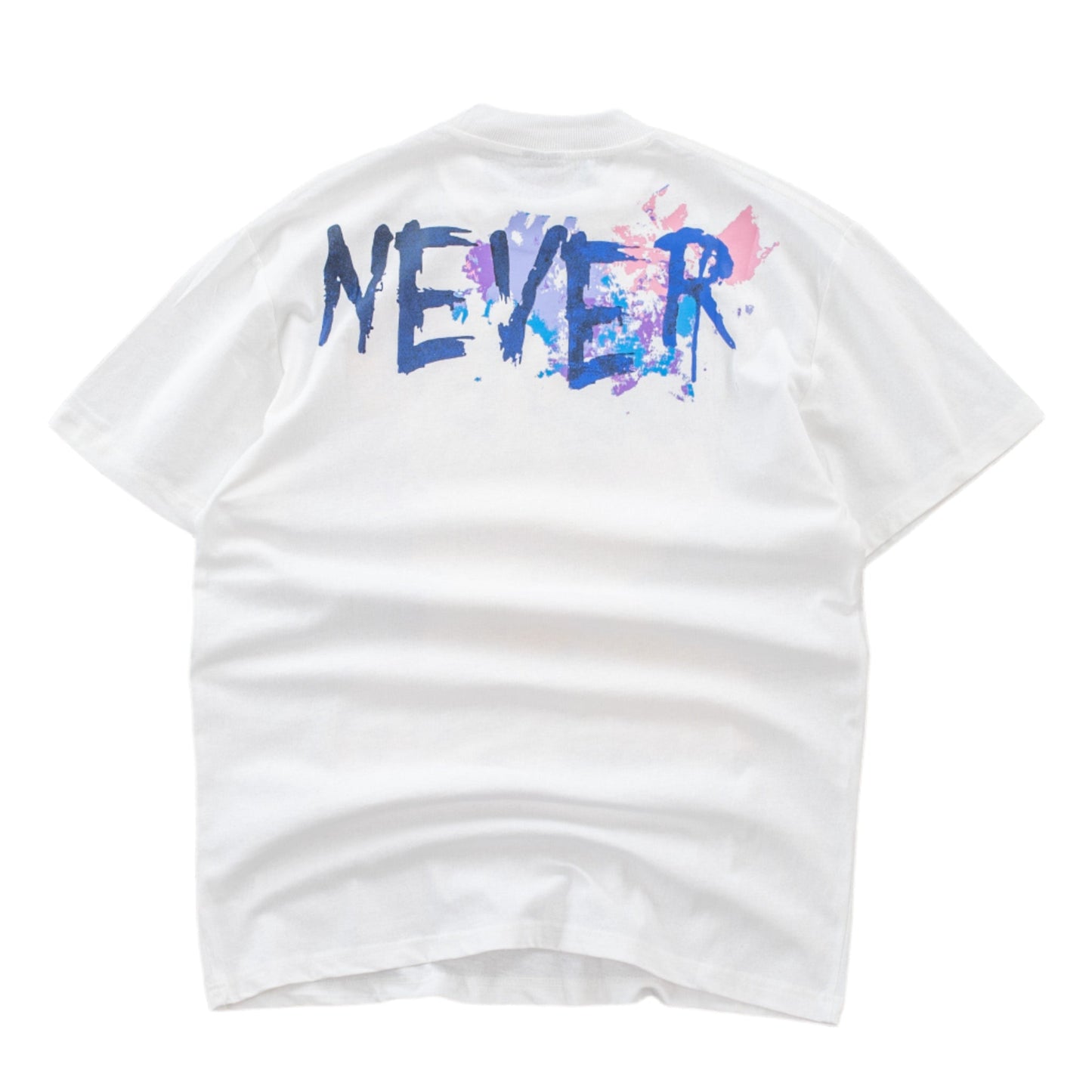 Men’s “Never” Graphic Loose Fit Short Sleeve T-Shirt
