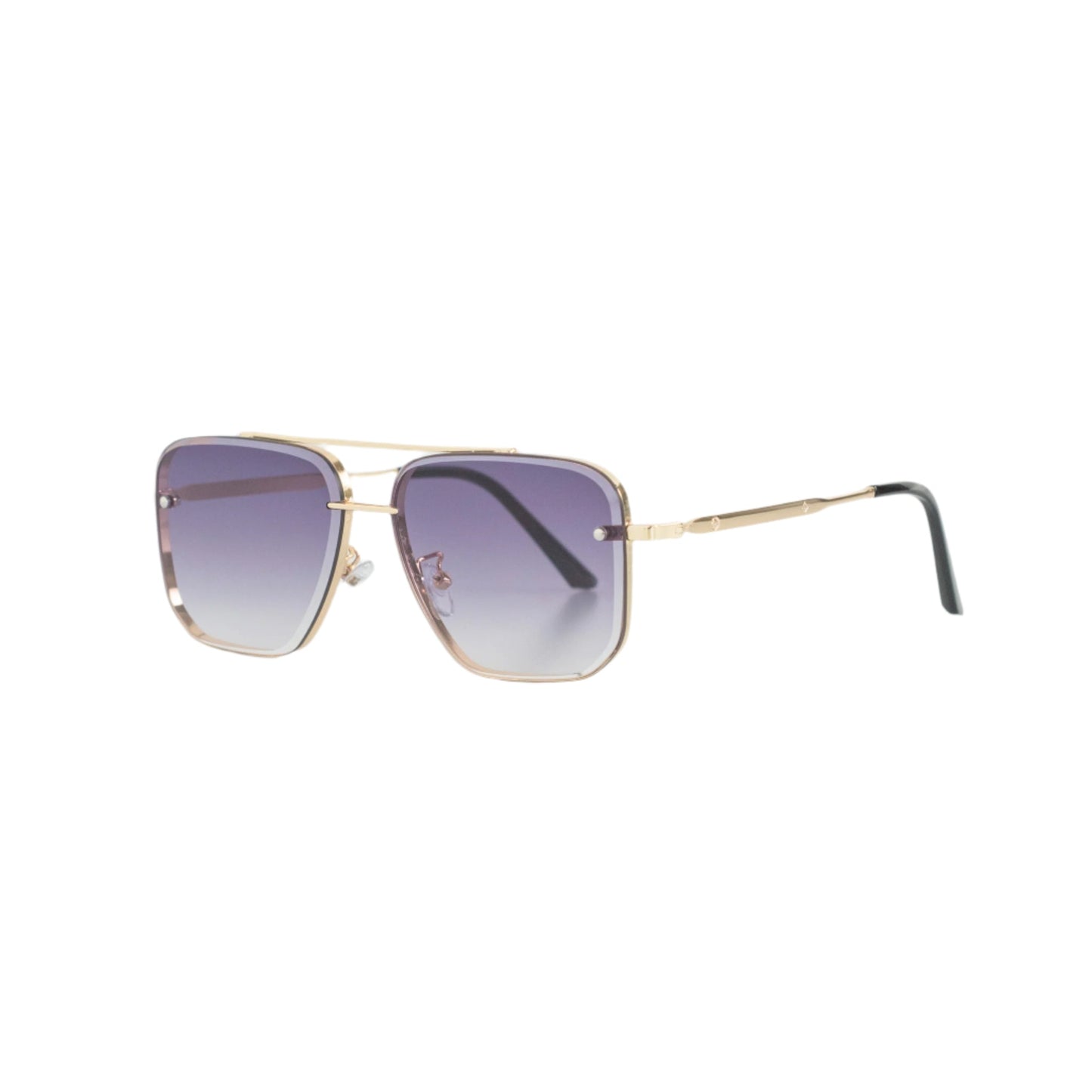 Luxe Alloy Double-Bridge Sunglasses
