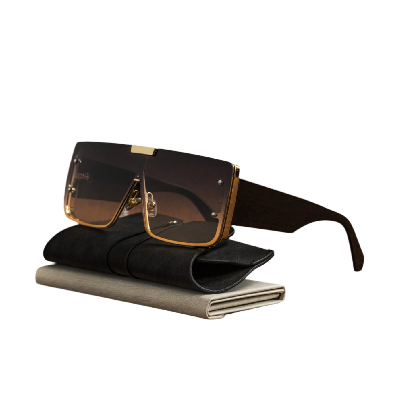 Elegant Basic Solid Color Pc Square Frame Men’s Sunglasses