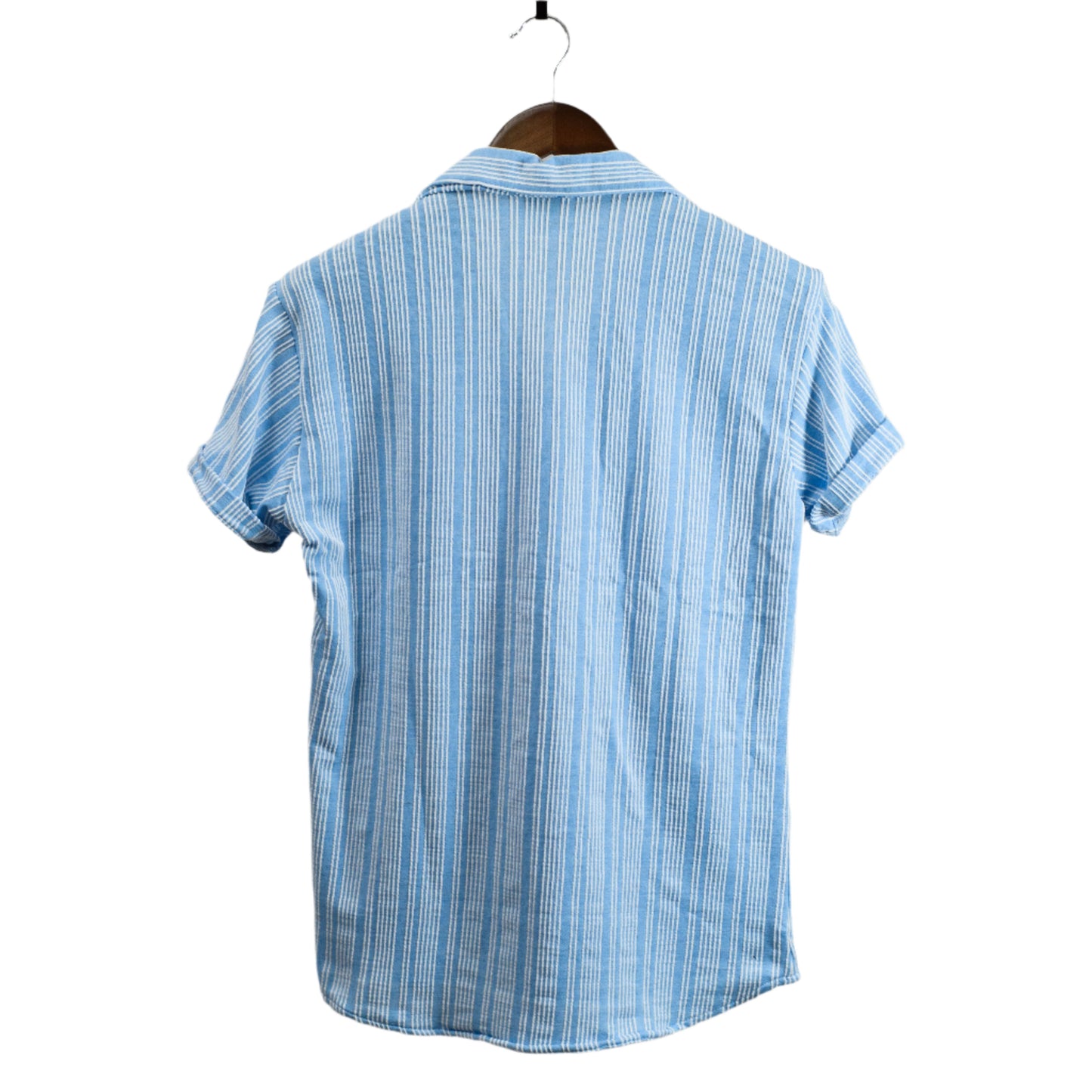 Complo Revere Collar Pin Stripe Shirt