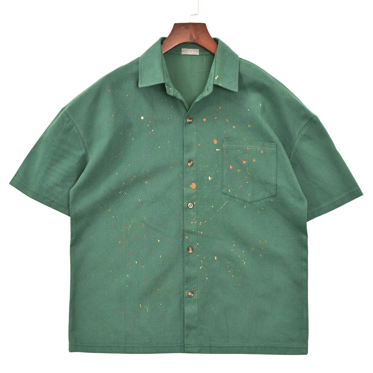 Urban Paint-Splash Short Sleeve Shirt