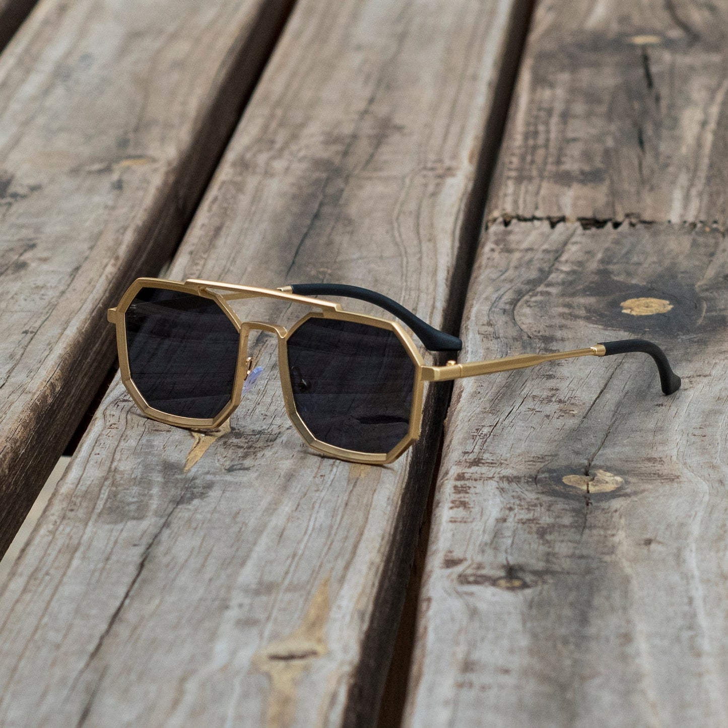 Unisex Fashion Solid Color Pc Polygon Sunglasses