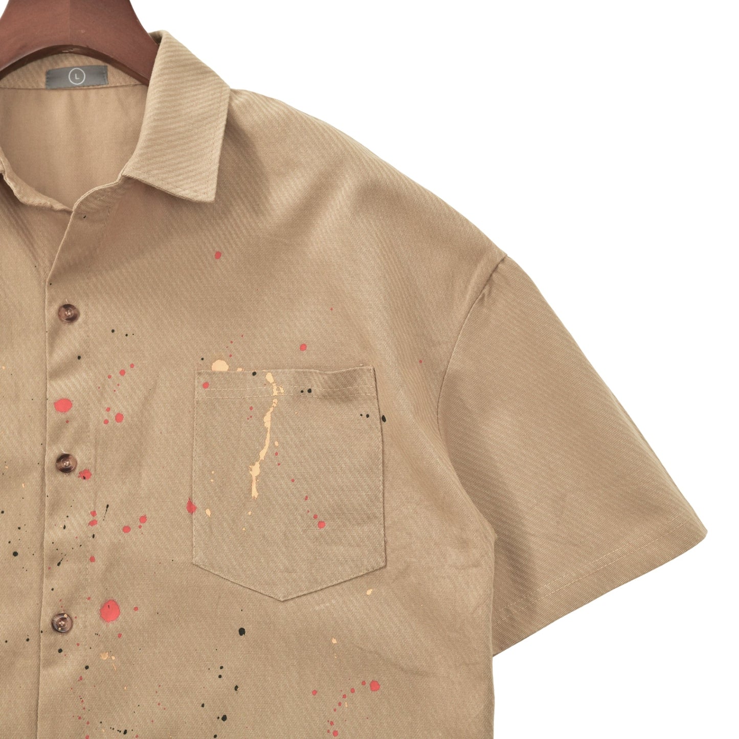 Urban Paint-Splash Short Sleeve Shirt