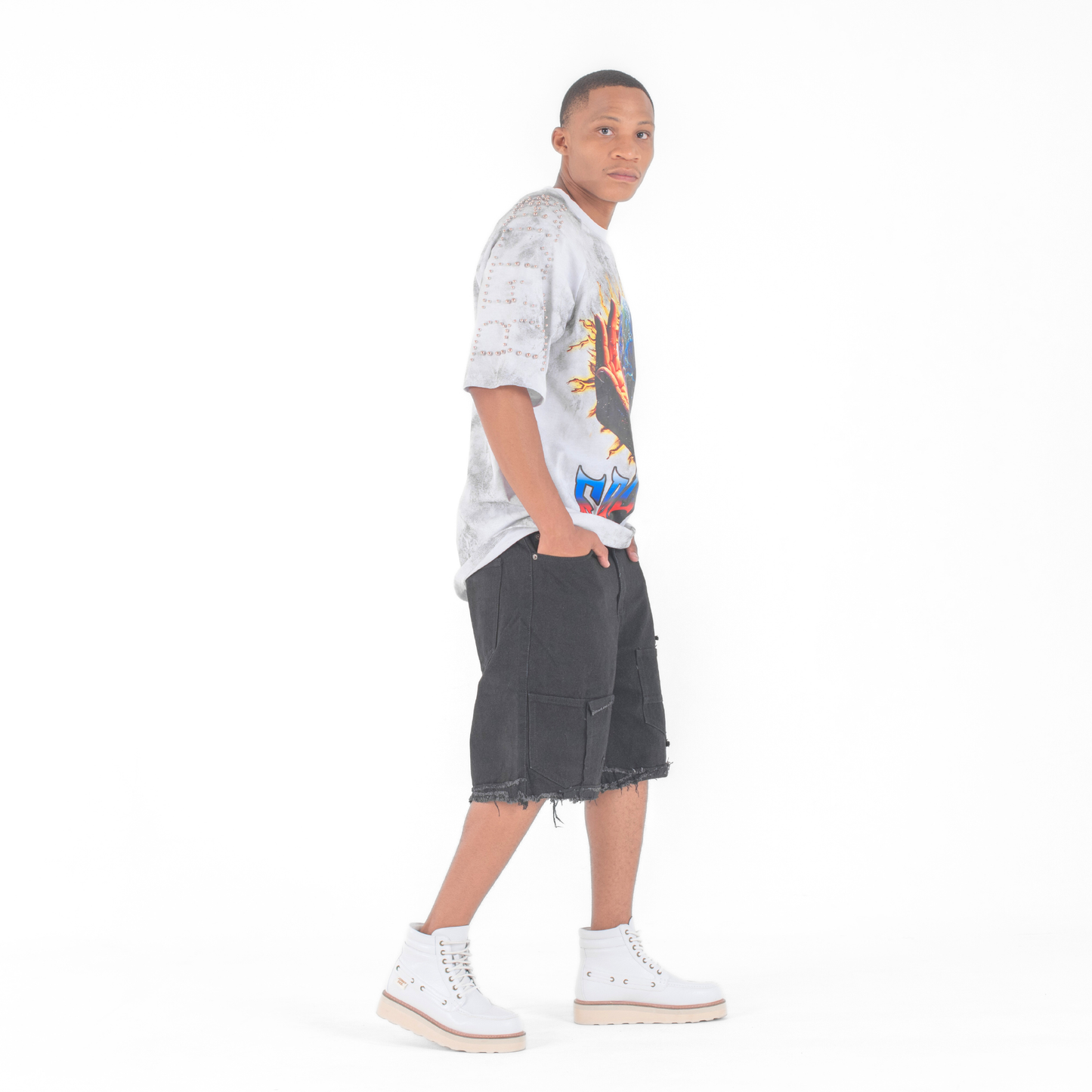 Rogue Cargo Cut-Off Denim Shorts