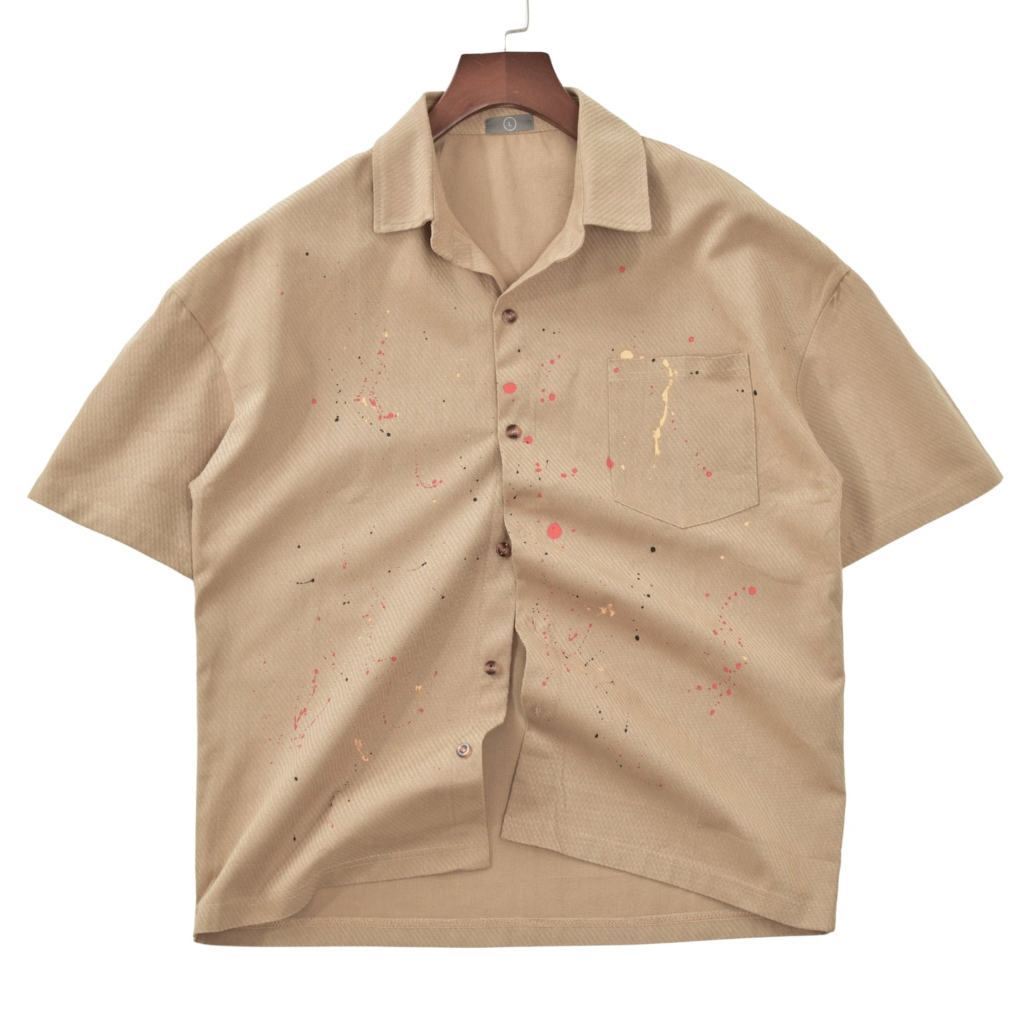 Urban Paint-Splash Short Sleeve Shirt