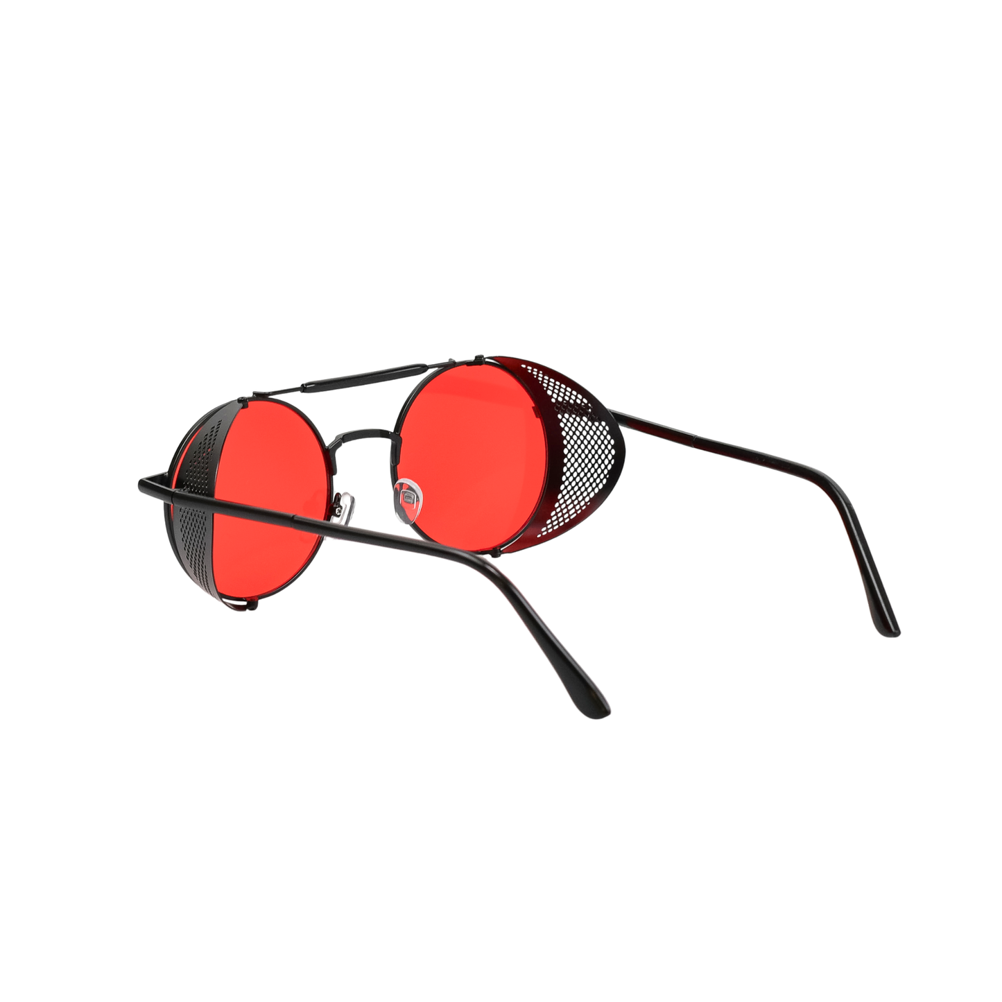 Retro Steampunk Side-Shield Round Sunglasses
