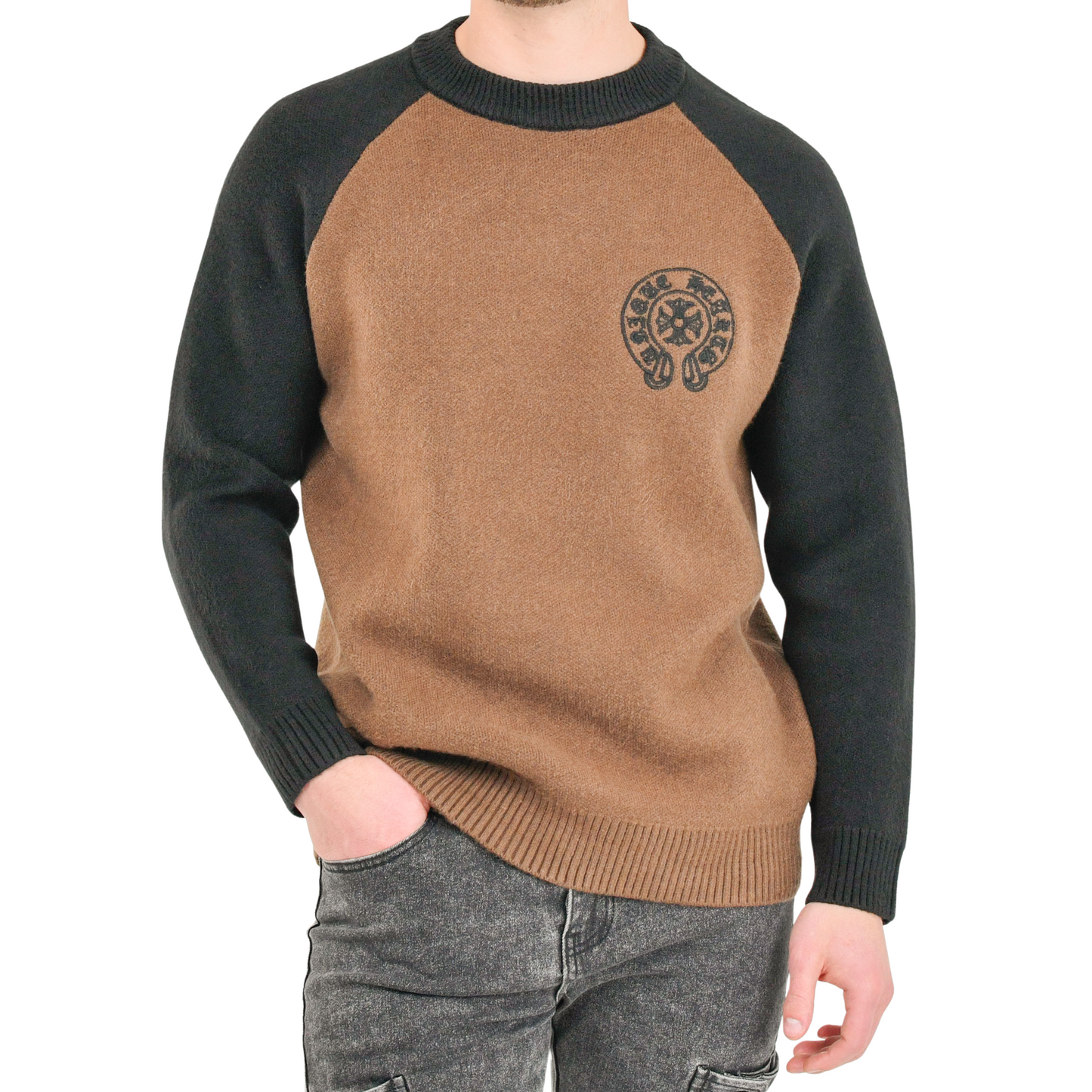 Two-Tone Heritage Knit Sweater