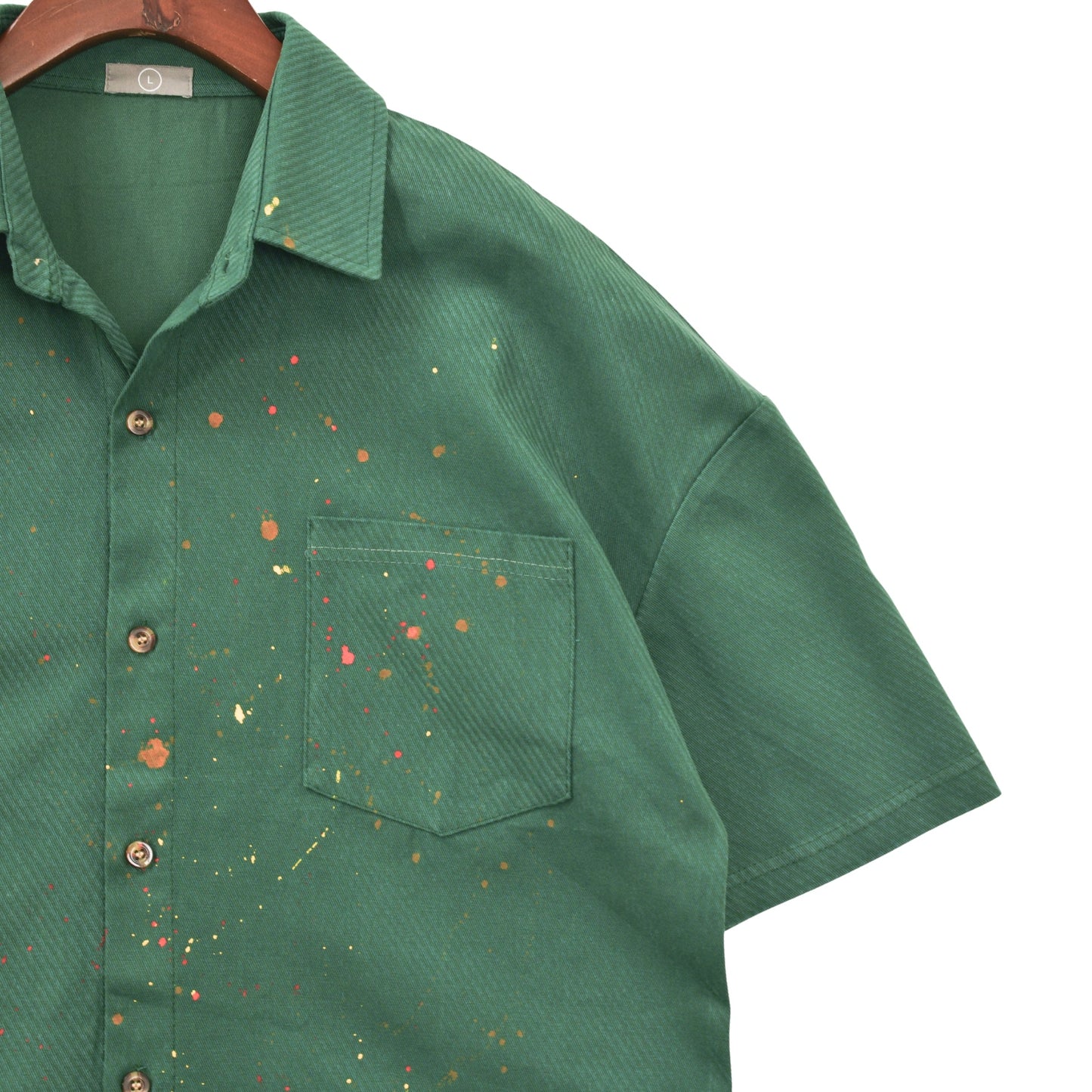 Urban Paint-Splash Short Sleeve Shirt