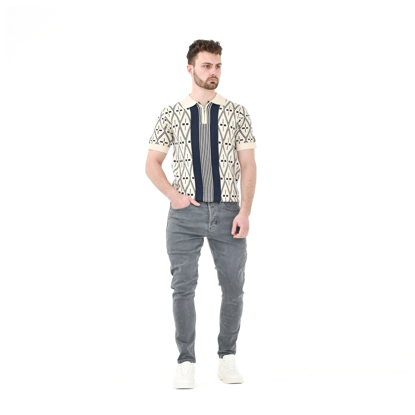 Heritage Diamond Knit Polo Shirt Collection