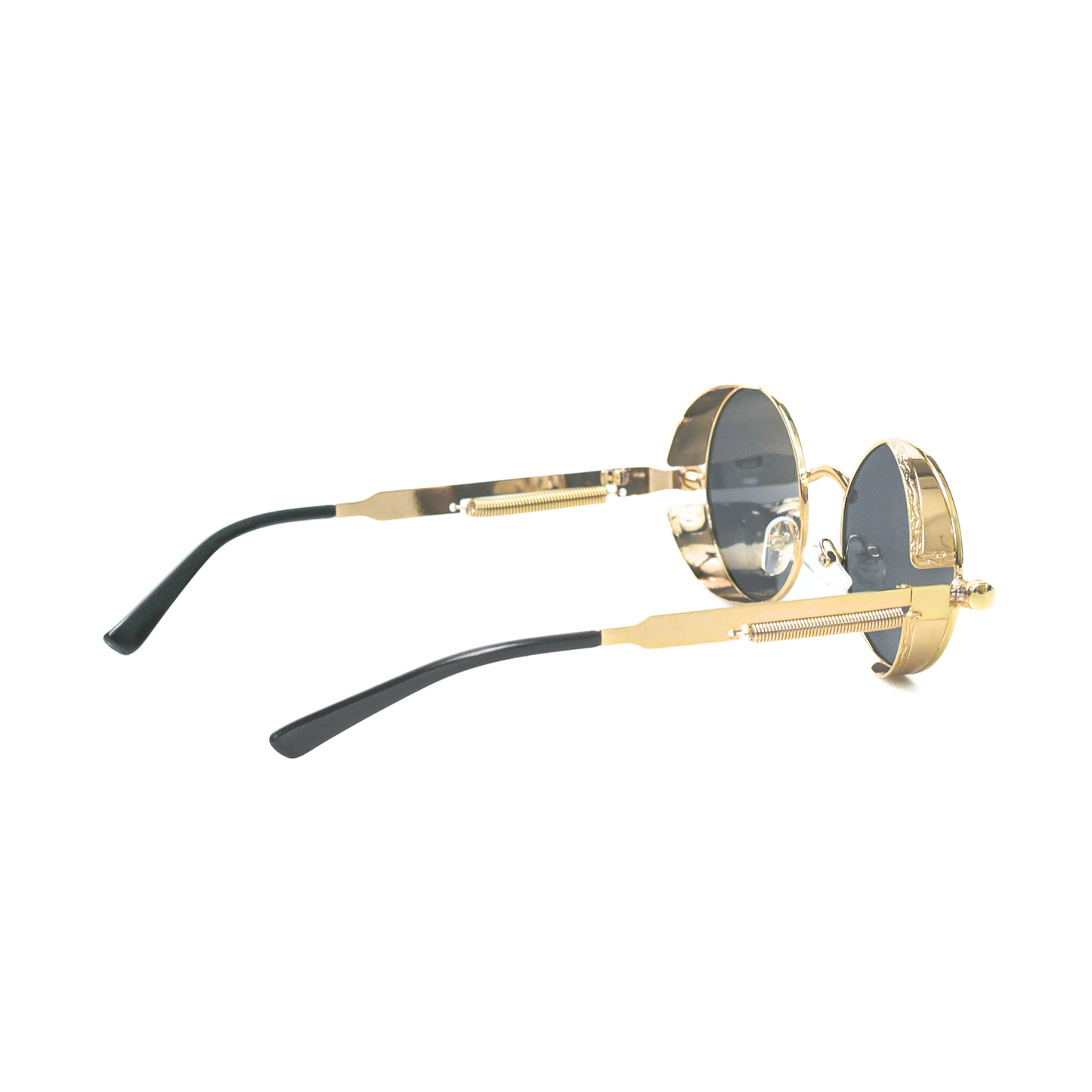 Round Metal Frame Sunglasses Men Women Retro Steampunk Sunglasses