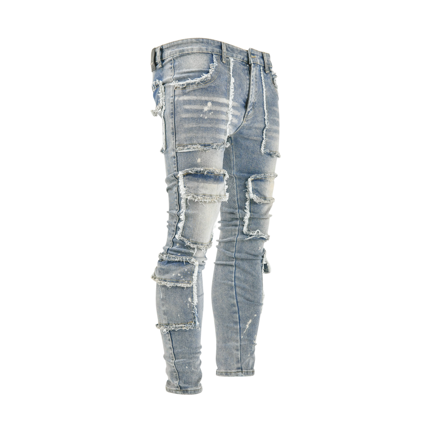 Torn Tactics Multi-Patch Distressed Jean