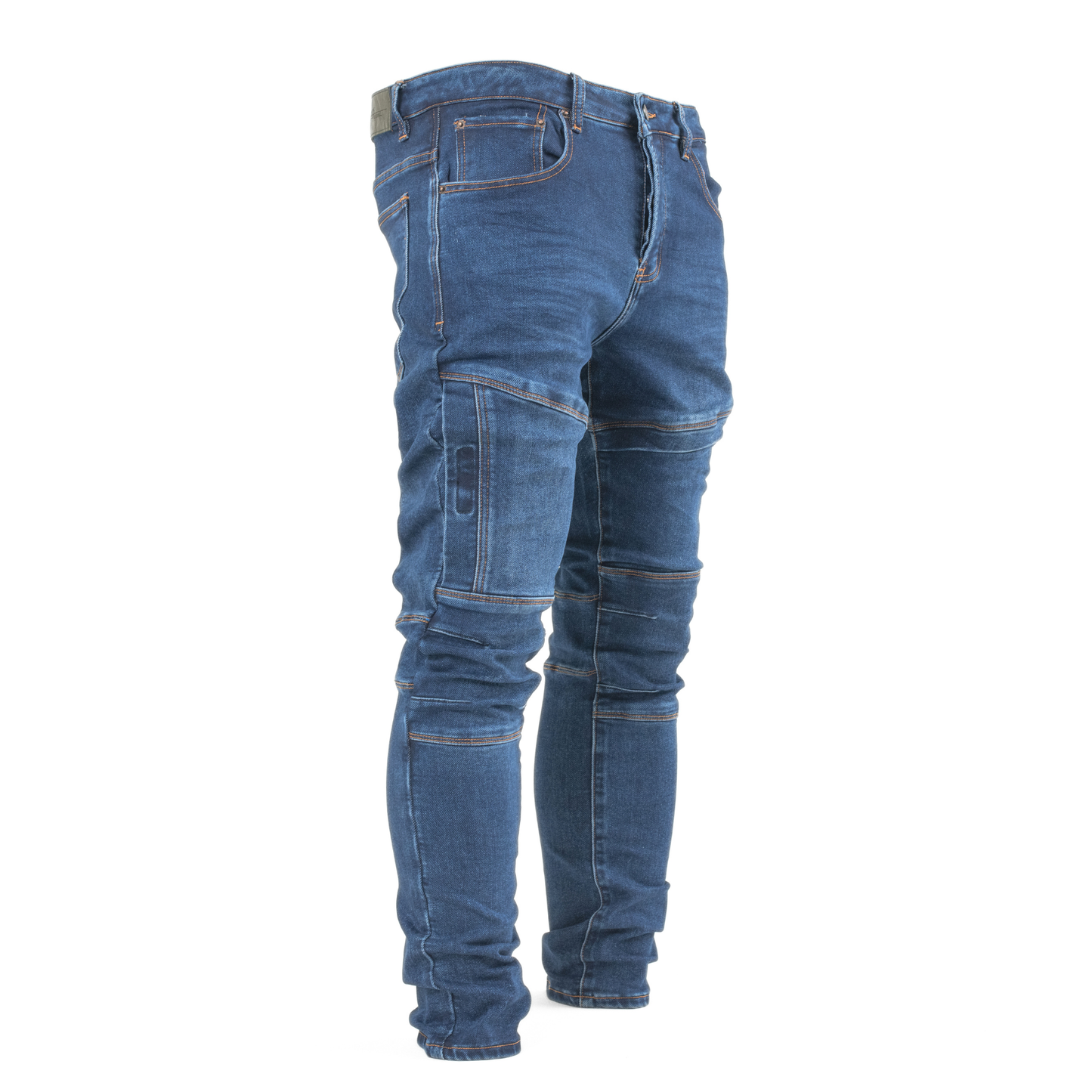 Blue Matrix Panel Skinny Denim