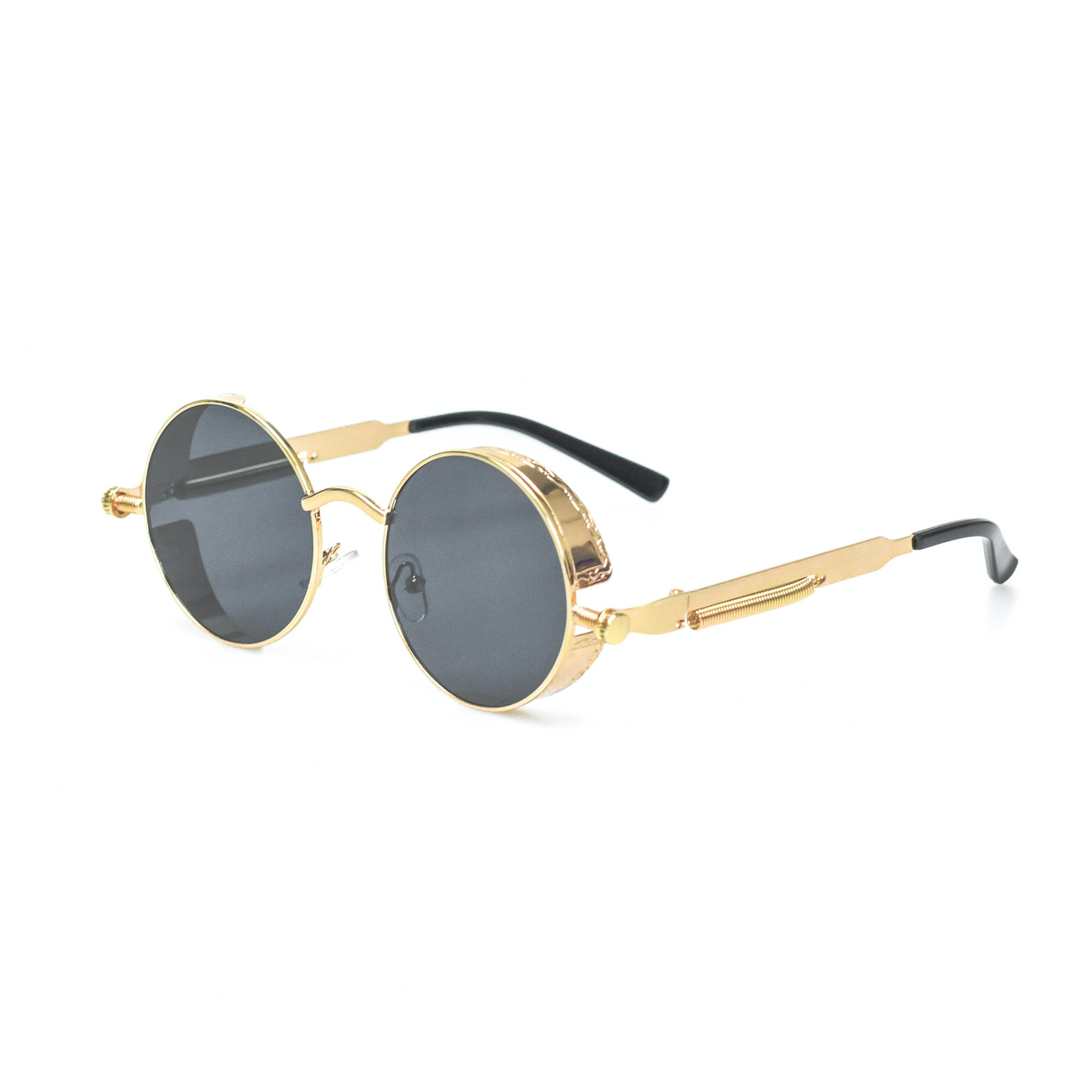 Round Metal Frame Sunglasses Men Women Retro Steampunk Sunglasses