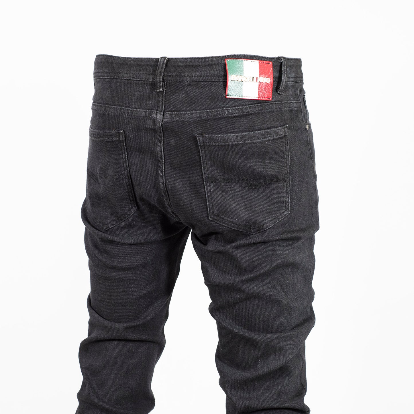 Black Super Stretch B&R Straight Slim Denim