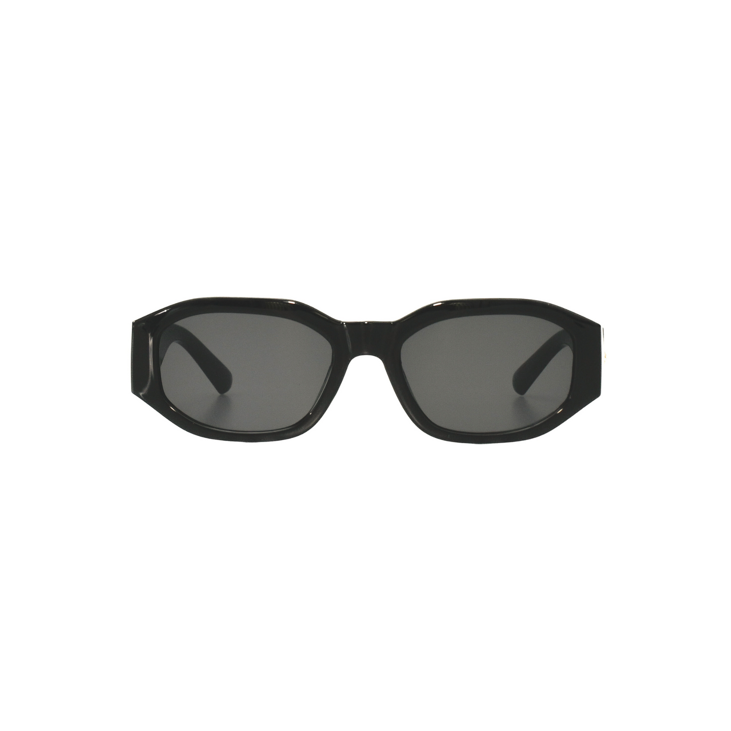 Luxe Medallion Retro Black Sunglasses