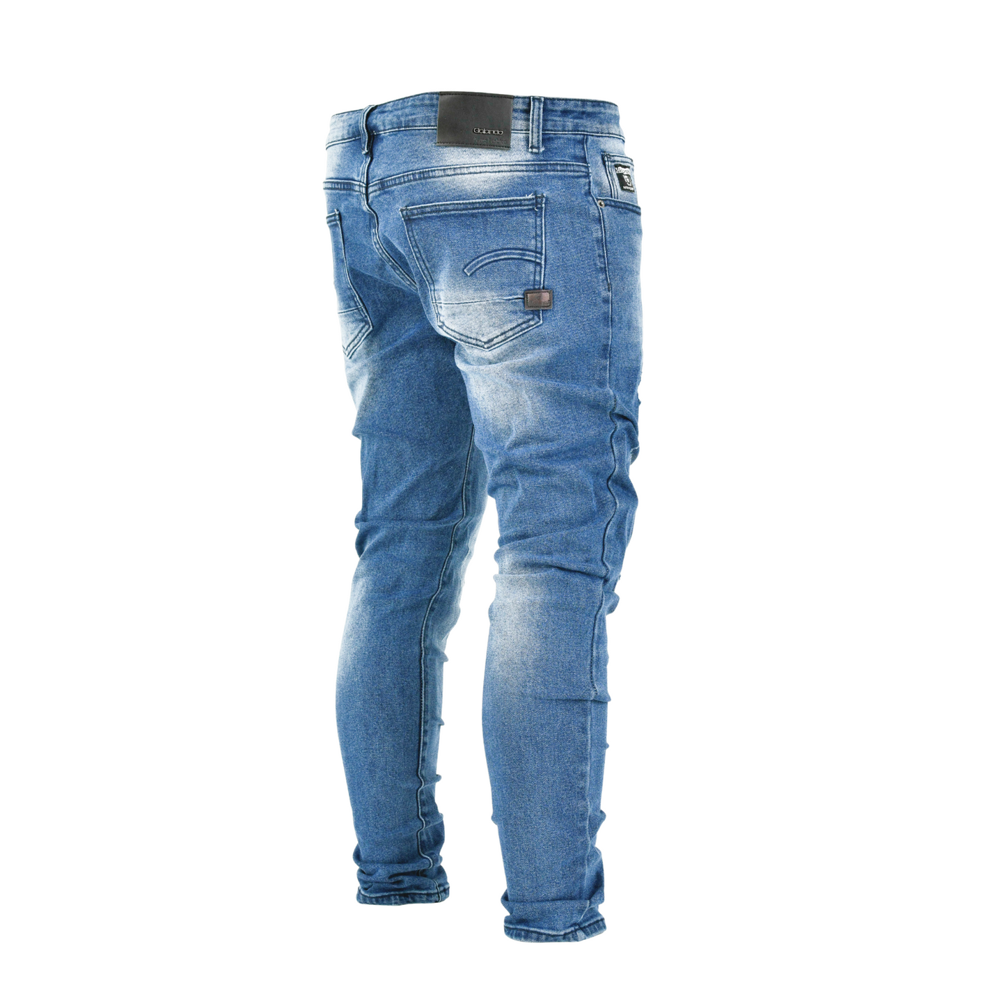 Ice Fade Distressed Skinny Denim