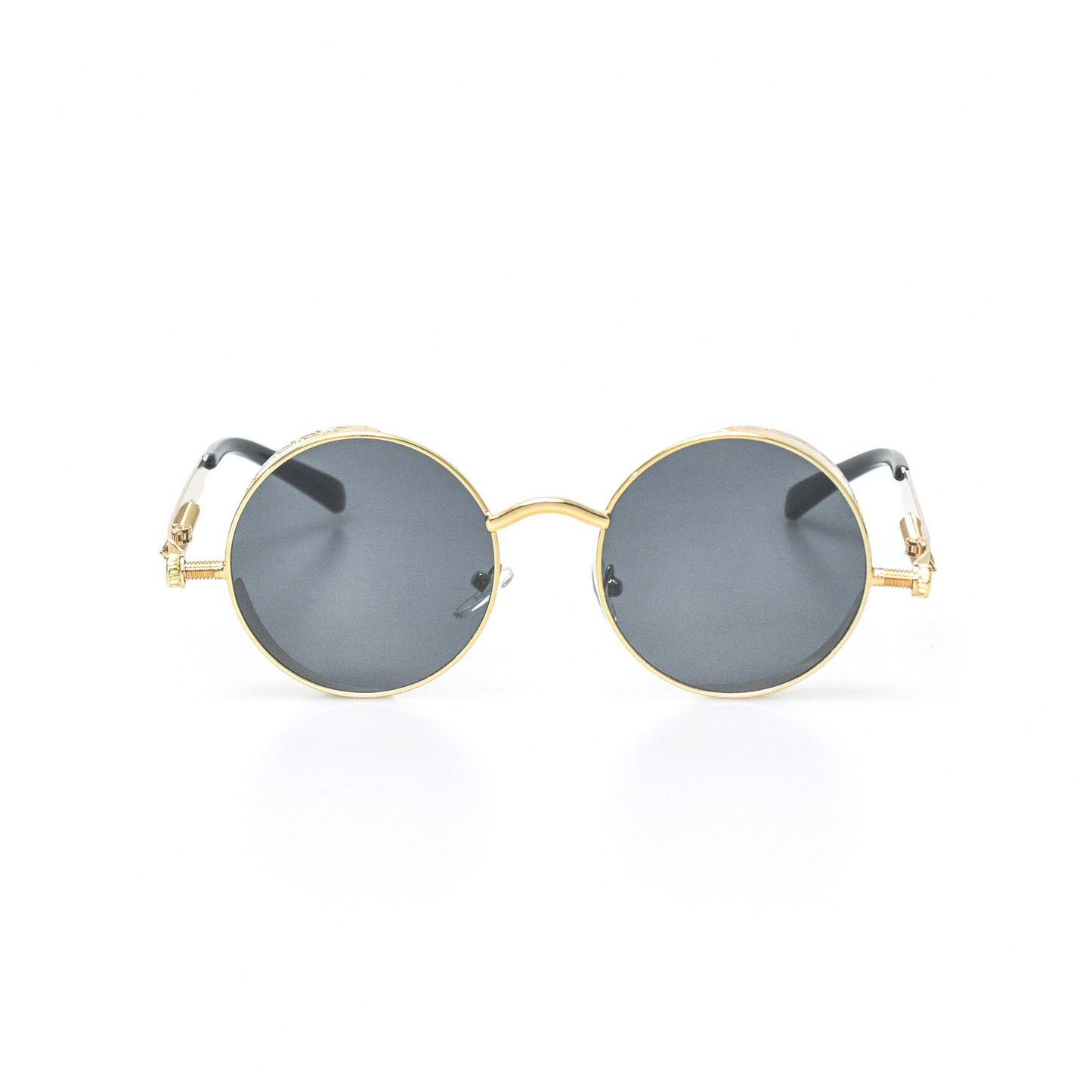 Round Metal Frame Sunglasses Men Women Retro Steampunk Sunglasses