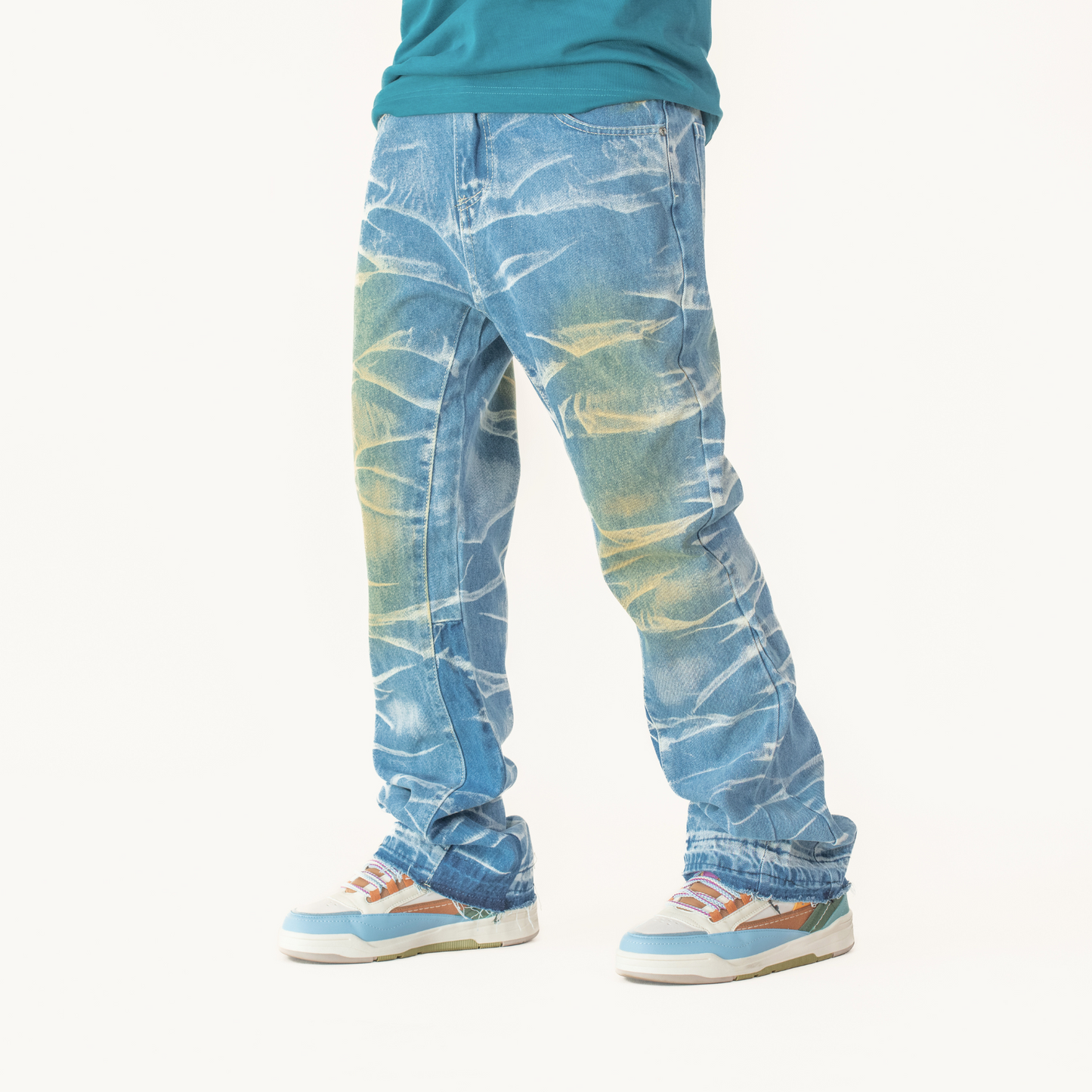 Thunder Acid Wash Stacked Denim