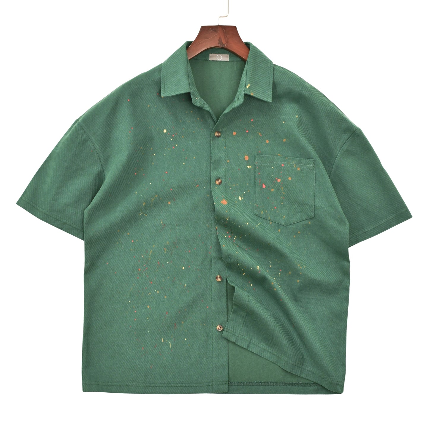 Urban Paint-Splash Short Sleeve Shirt