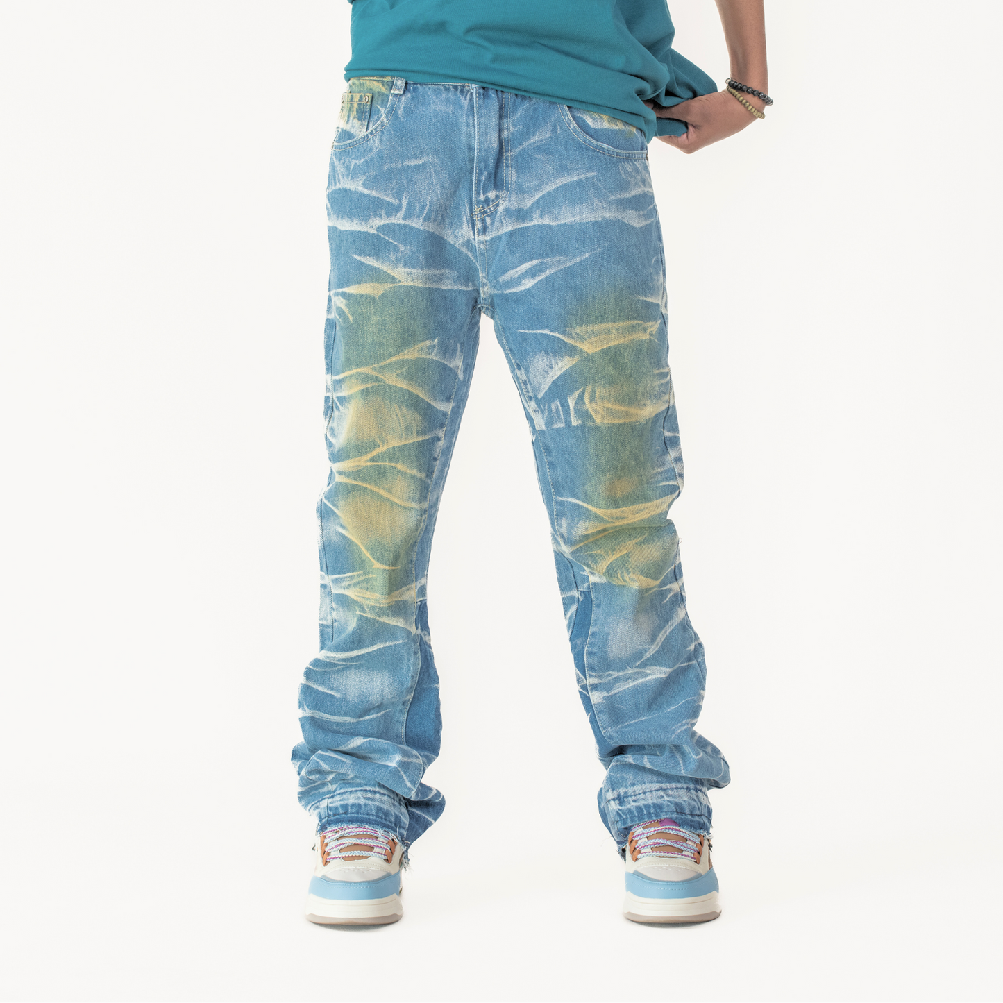 Thunder Acid Wash Stacked Denim