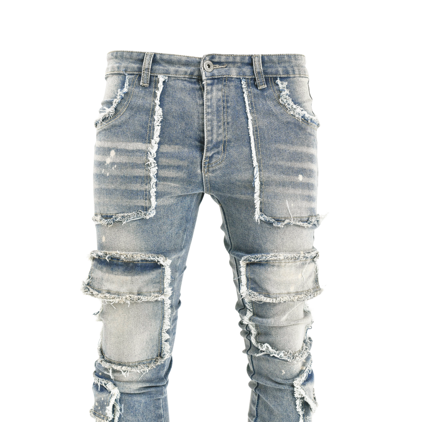 Torn Tactics Multi-Patch Distressed Jean
