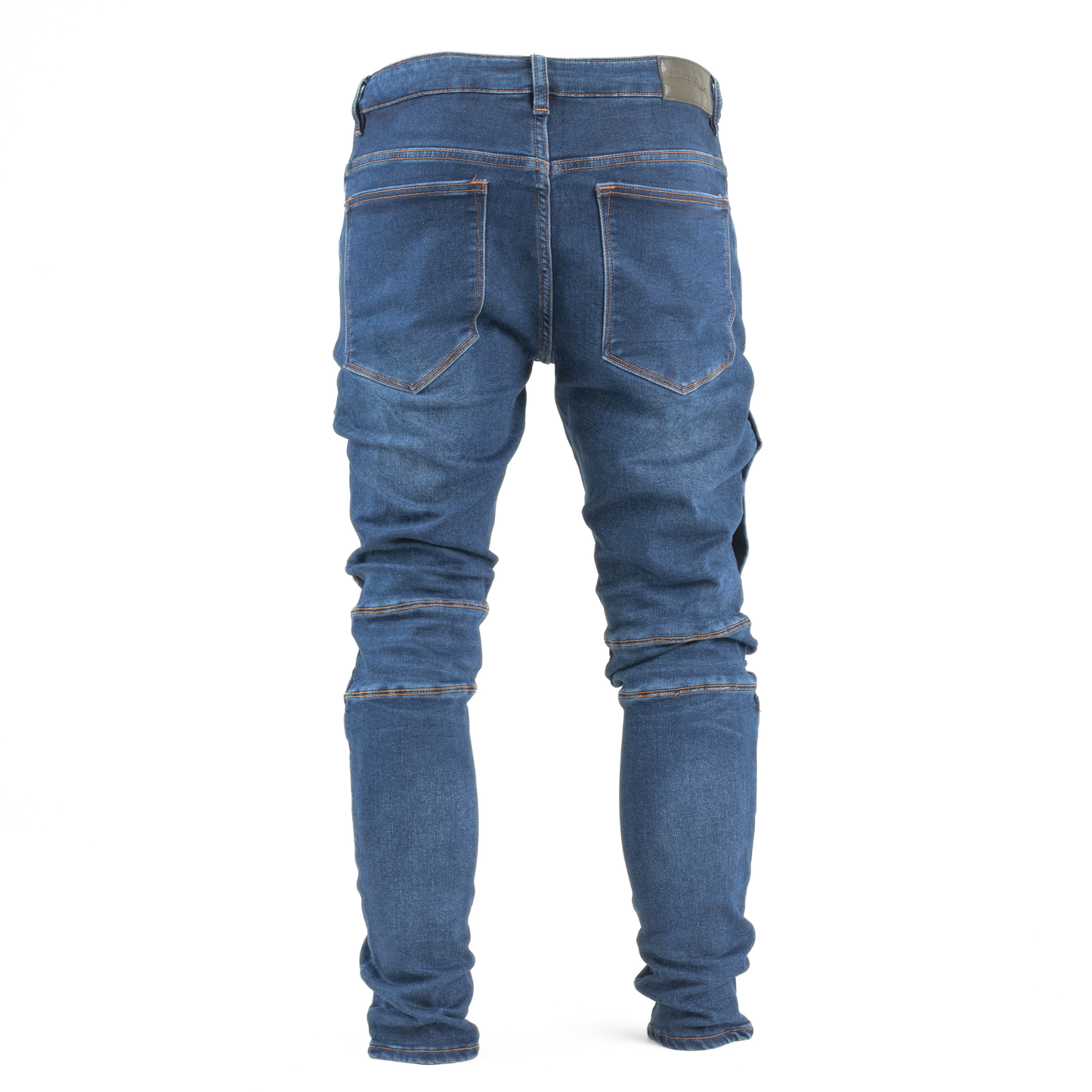 Blue Matrix Panel Skinny Denim