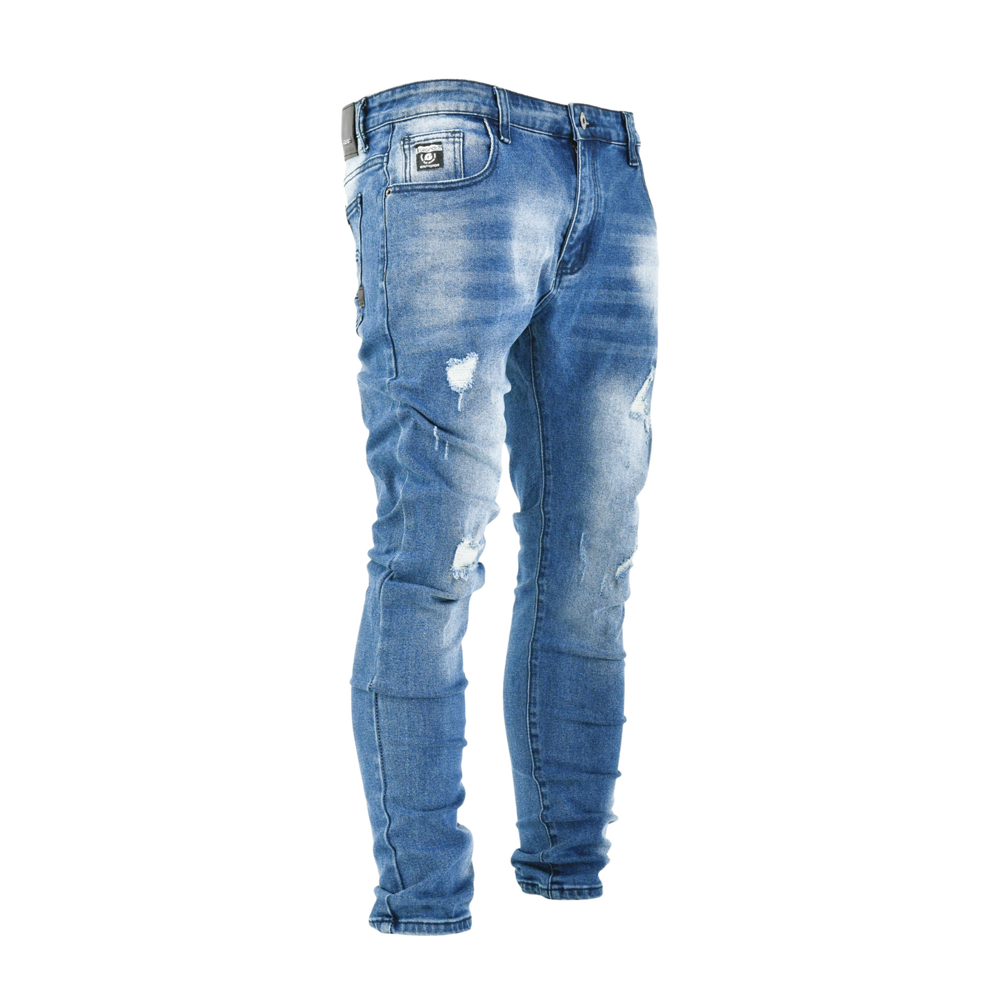 Ice Fade Distressed Skinny Denim