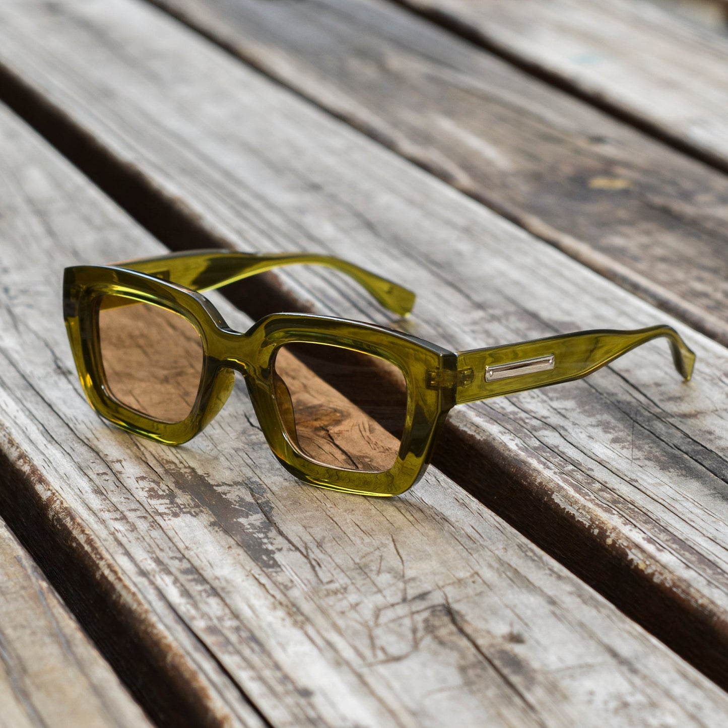 Men Chunky X1 Rectangular Retro Sunglasses