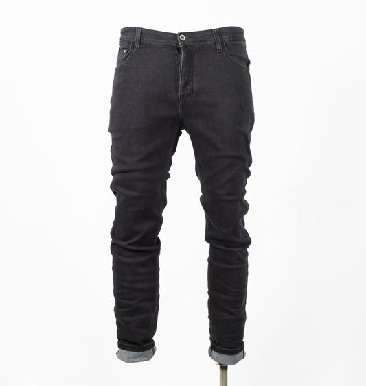 Black Super Stretch B&R Straight Slim Denim
