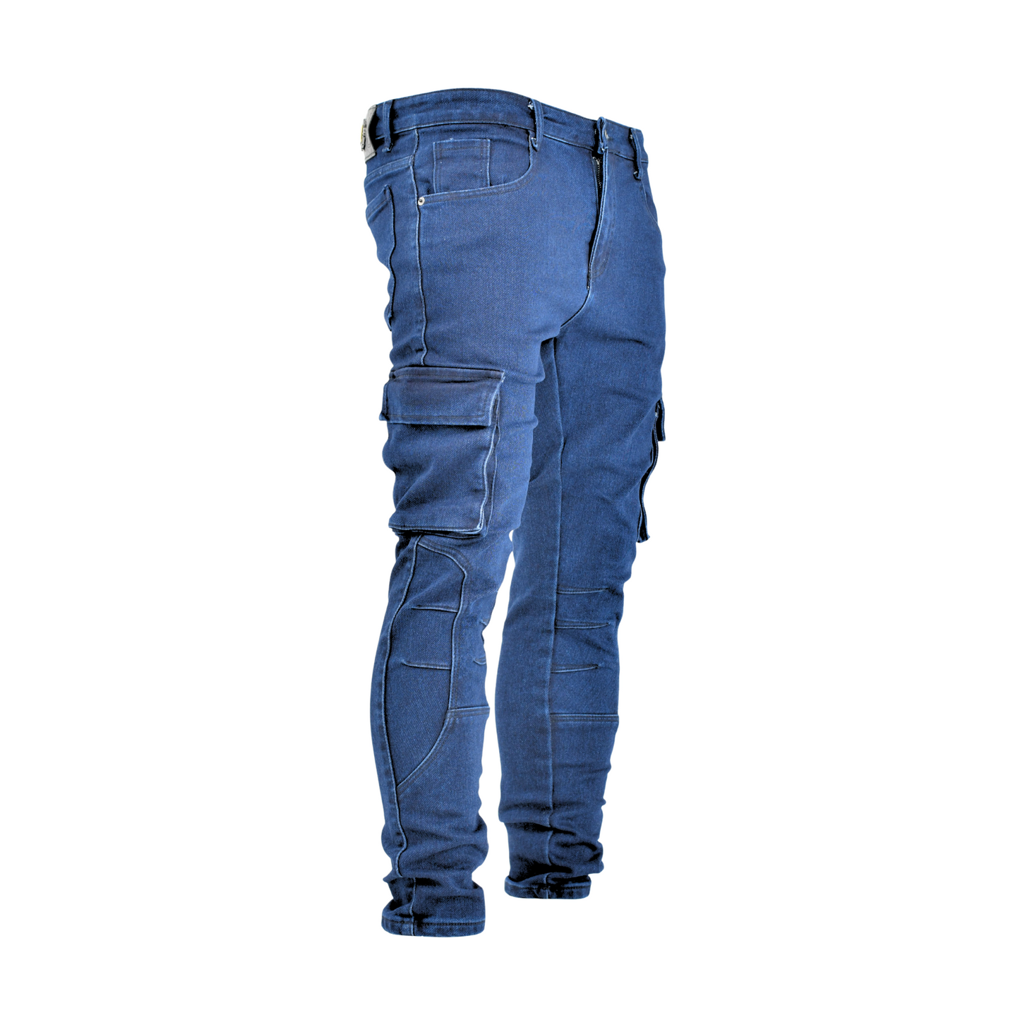 Men’s Deep Indigo Utility Slim Fit Cargo Jeans