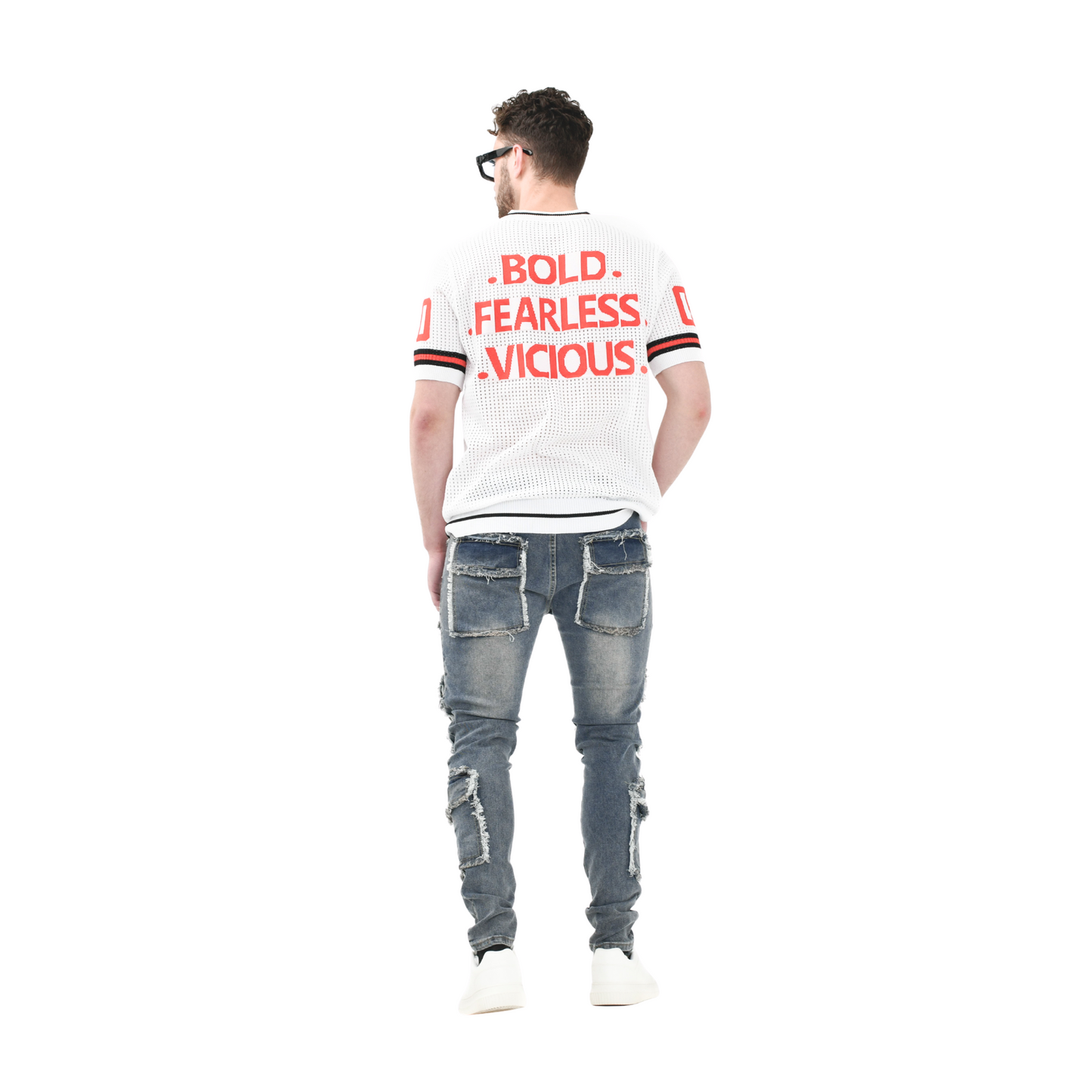 Torn Tactics Multi-Patch Distressed Jean