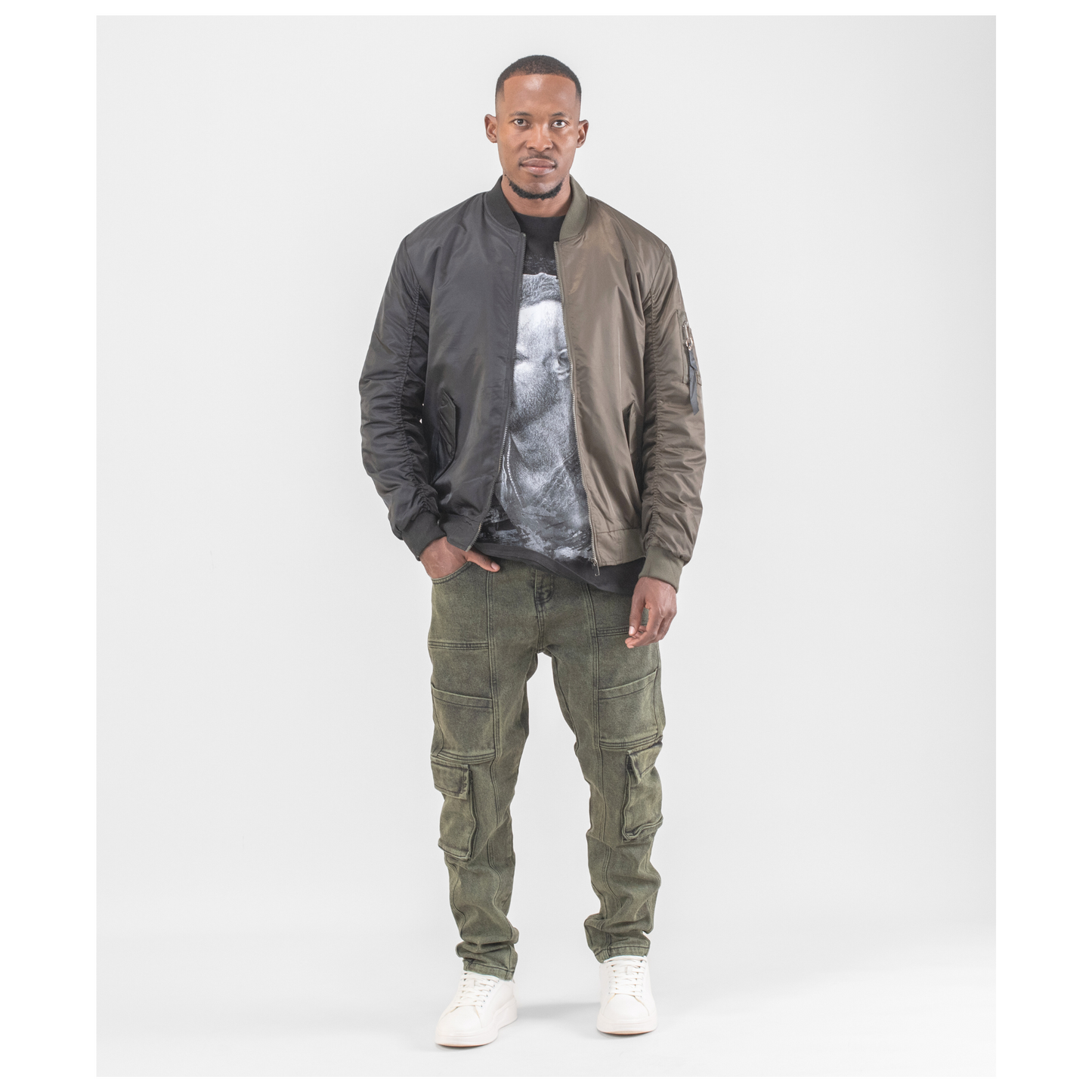 Stone Fade Tactical Cargo Jean