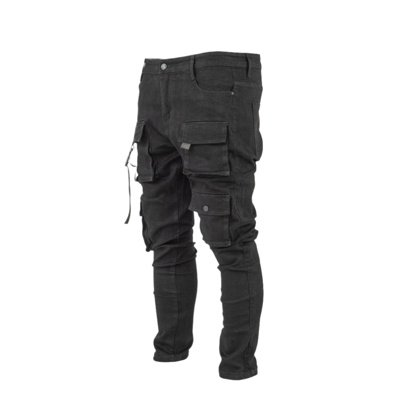 Men’s Skinny Multi-Pocket Cargo Duffey Denim Jeans ONLY