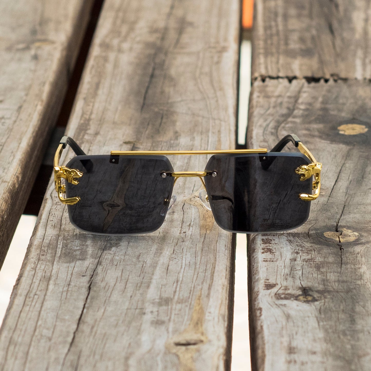 Fashion Geometric Pc Square Frameless Men's Sunglasses