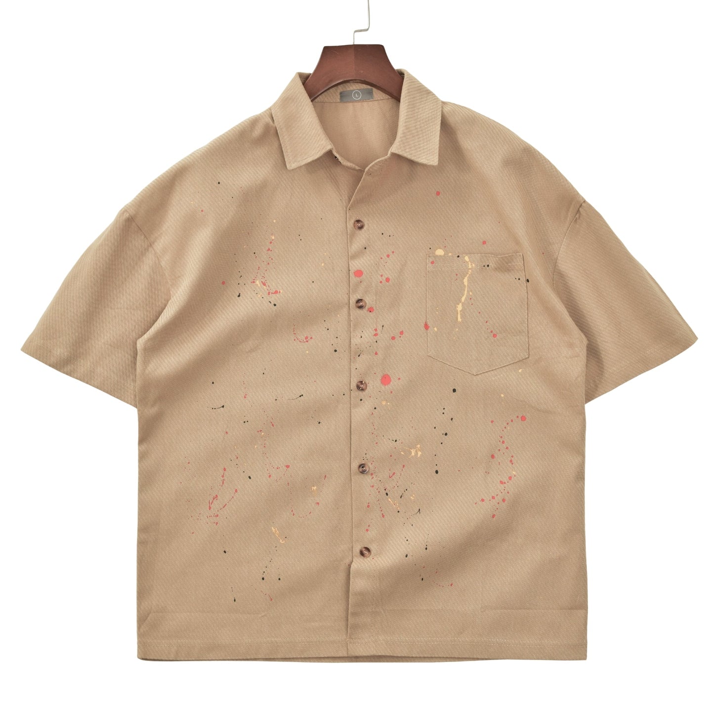 Urban Paint-Splash Short Sleeve Shirt