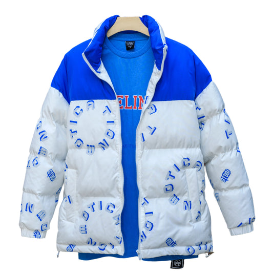 Men Letter Gtusi Print Graphic Wind Breaker Jacket