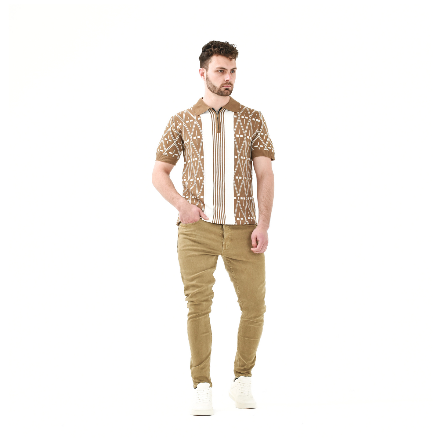 Heritage Diamond Knit Polo Shirt Collection