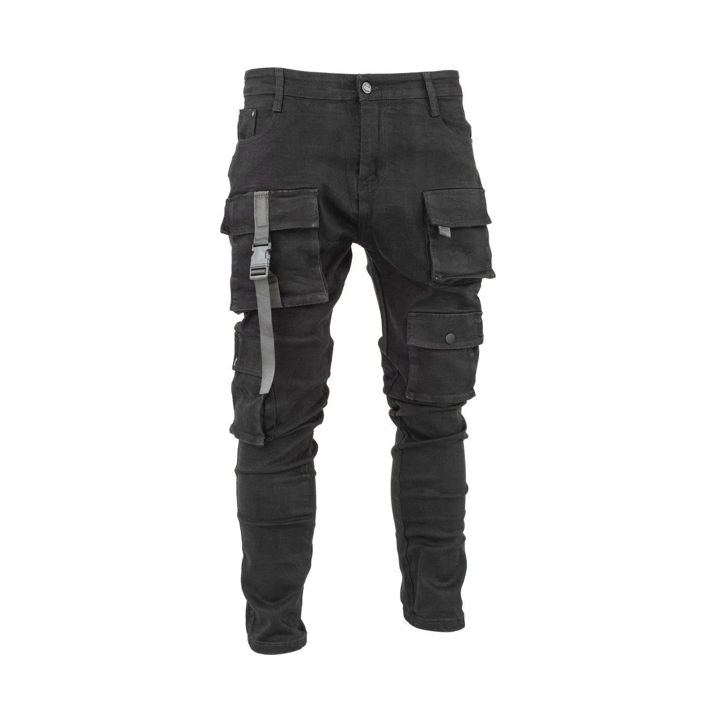 Men’s Skinny Multi-Pocket Cargo Duffey Denim Jeans ONLY