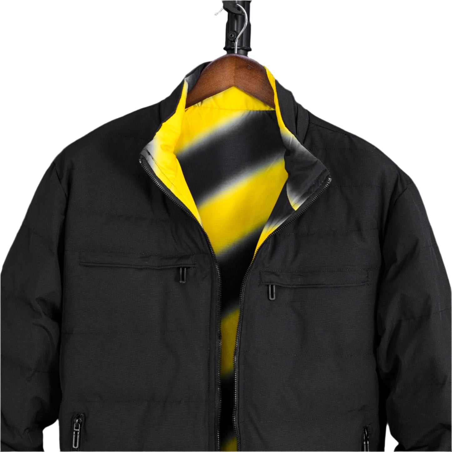 Men Double Sided Stand Collar Casual Jacket