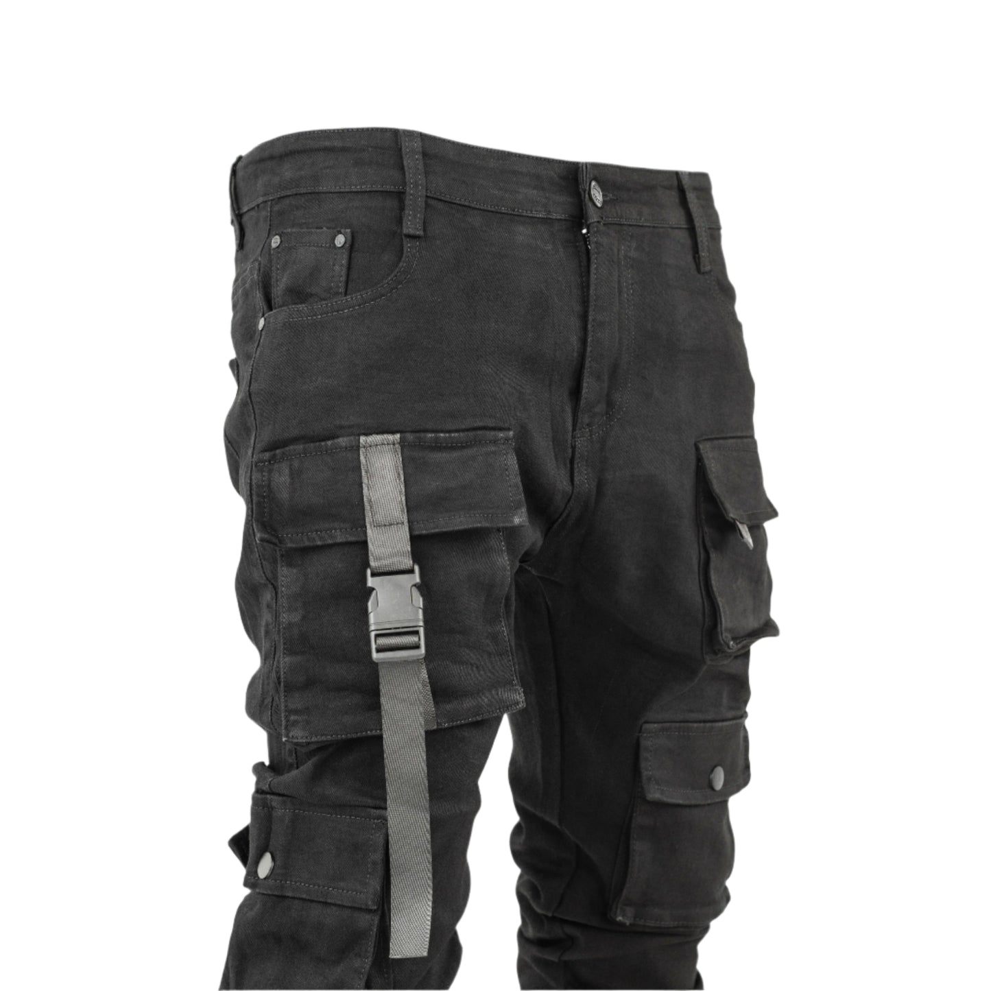 Men’s Skinny Multi-Pocket Cargo Duffey Denim Jeans ONLY