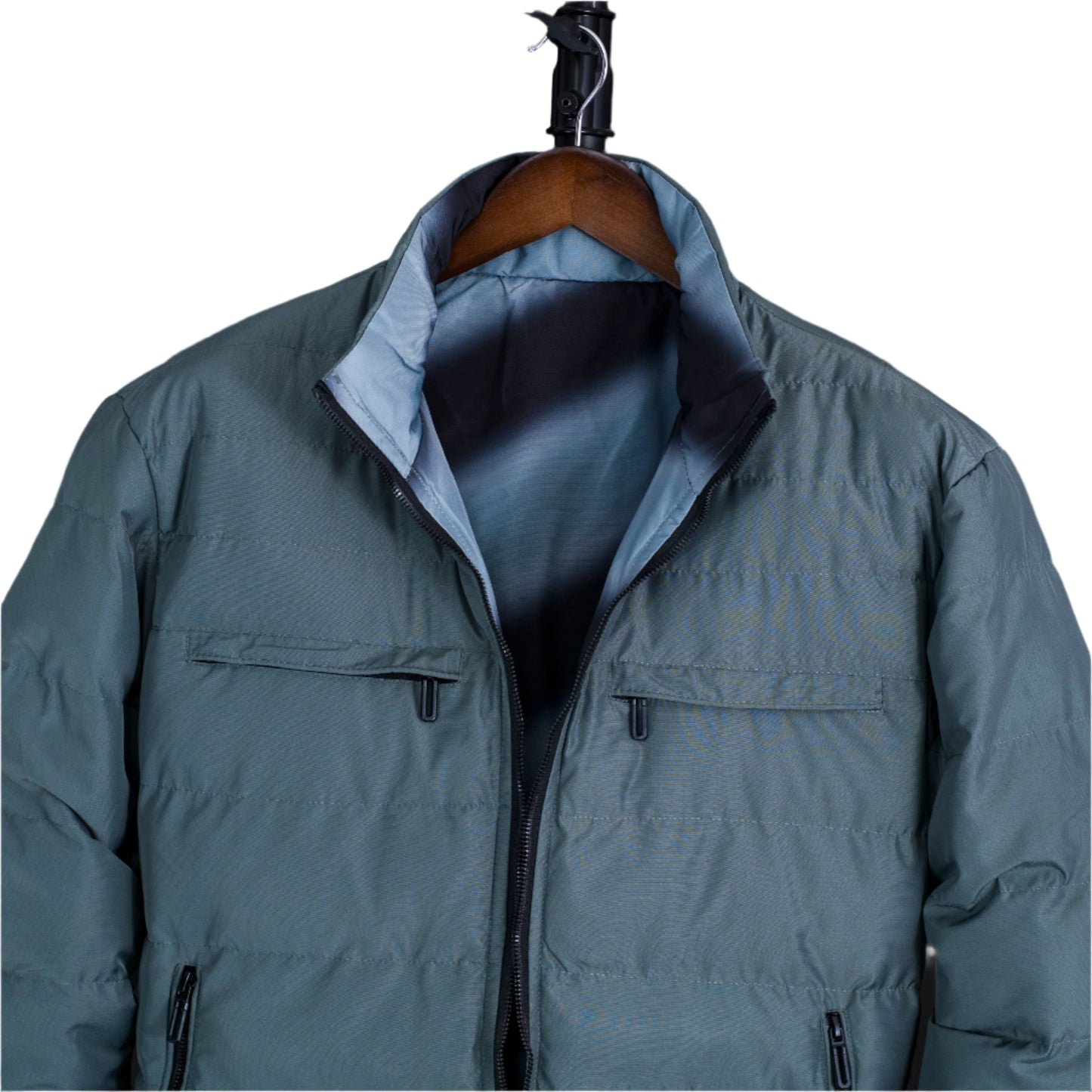 Men Double Sided Stand Collar Casual Jacket
