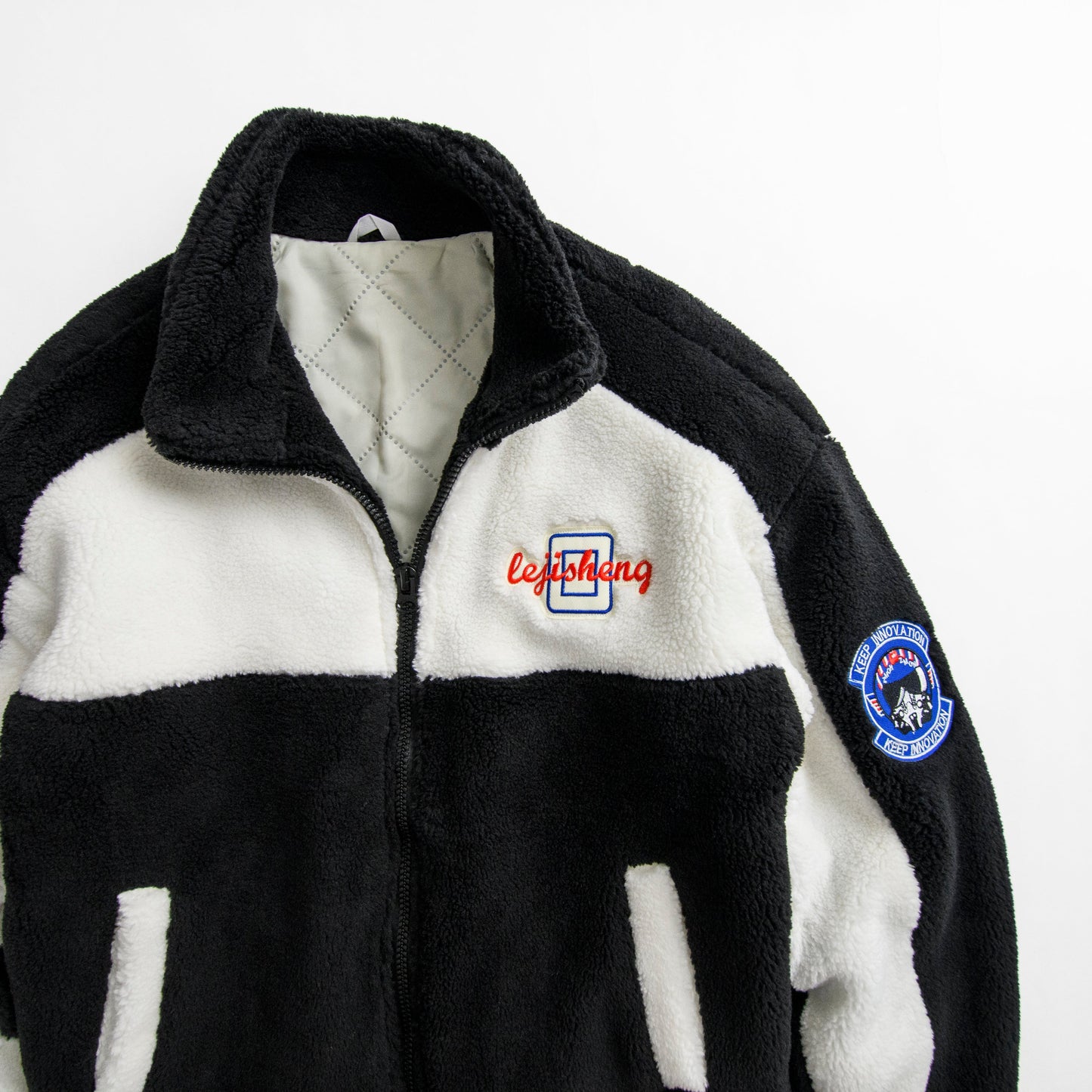 Men’s Colour Block Fleece Warm Jacket