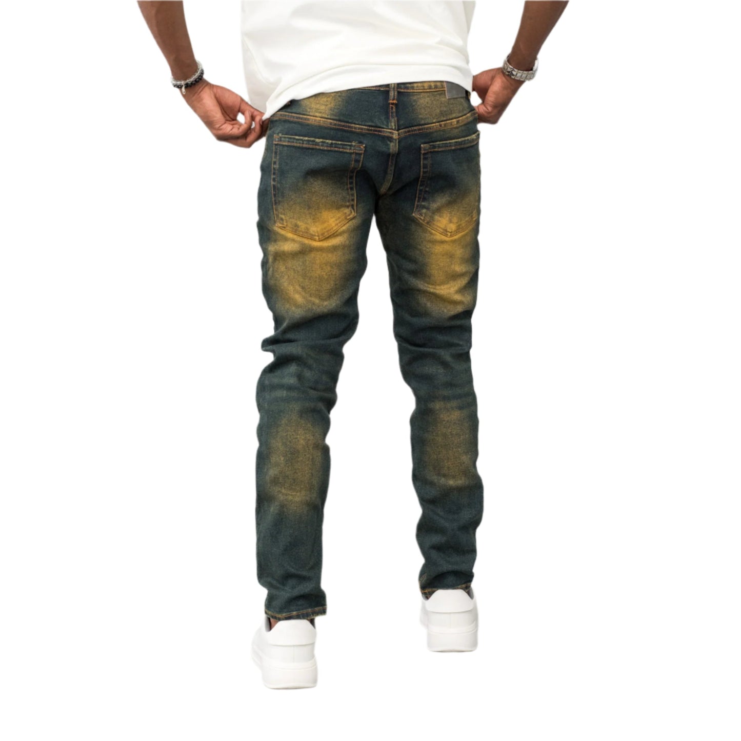 Distressed Gradient Jeans