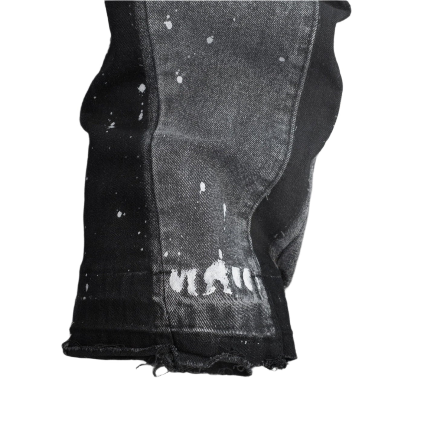 Black Acid Wash Cargo Jeans