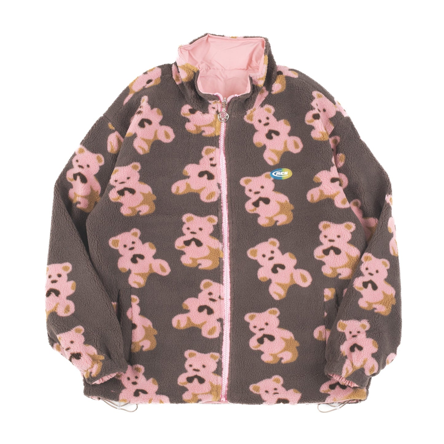 Men Teddy Bear Fleece Fluffy Winter Reversible Jacket