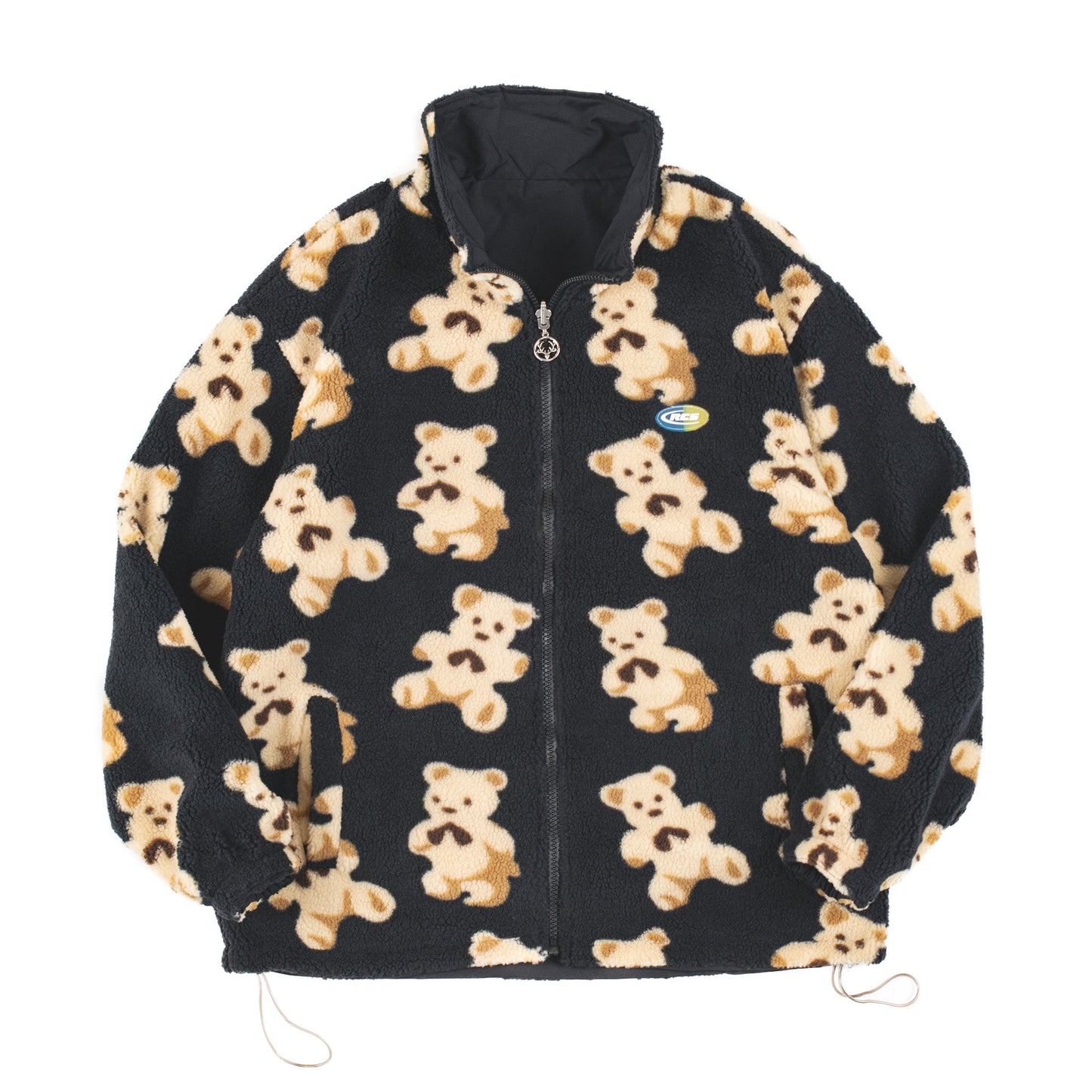 Men Teddy Bear Fleece Fluffy Winter Reversible Jacket